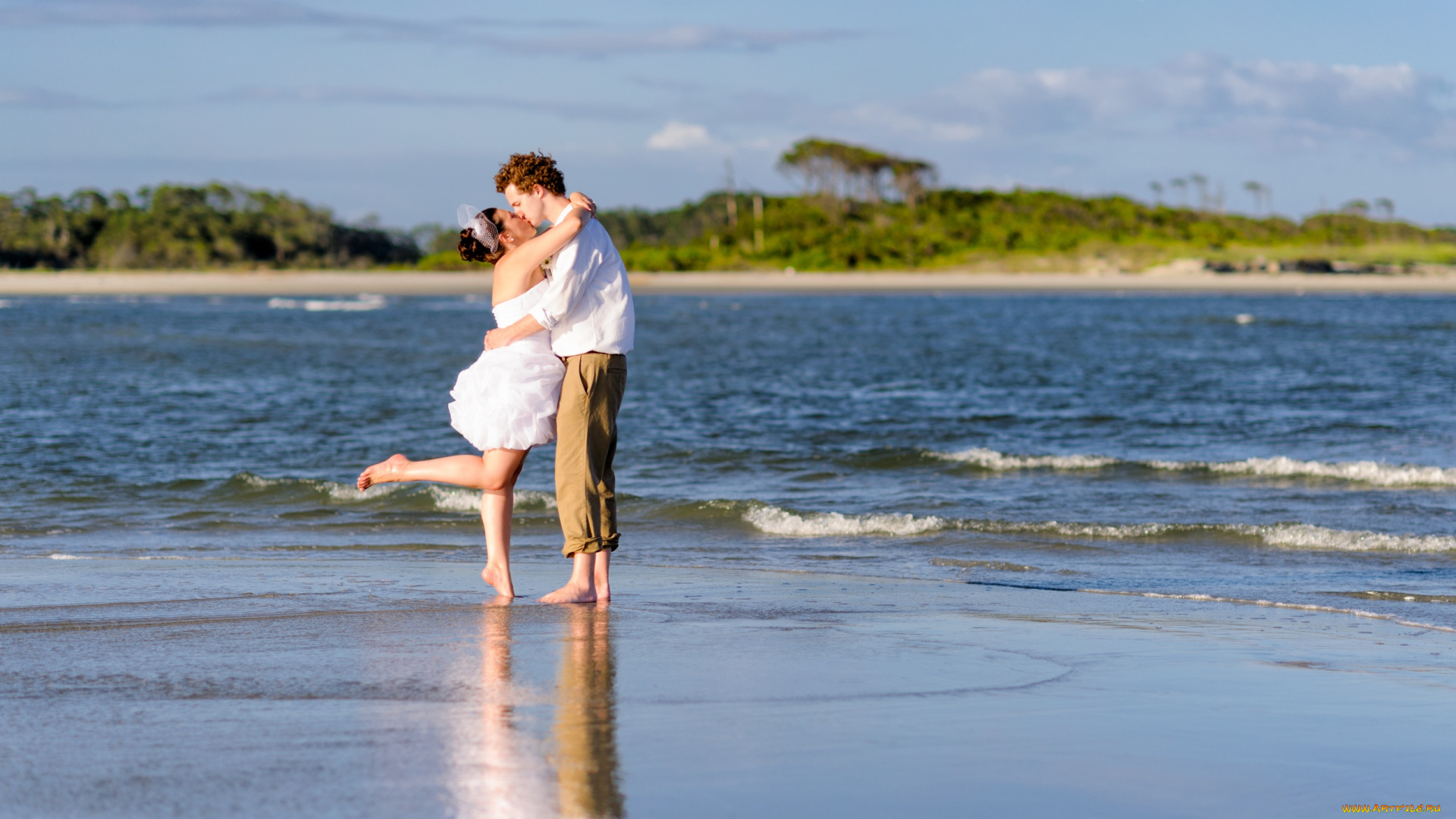 разное, мужчина, женщина, поцелуй, пара, море, побережье