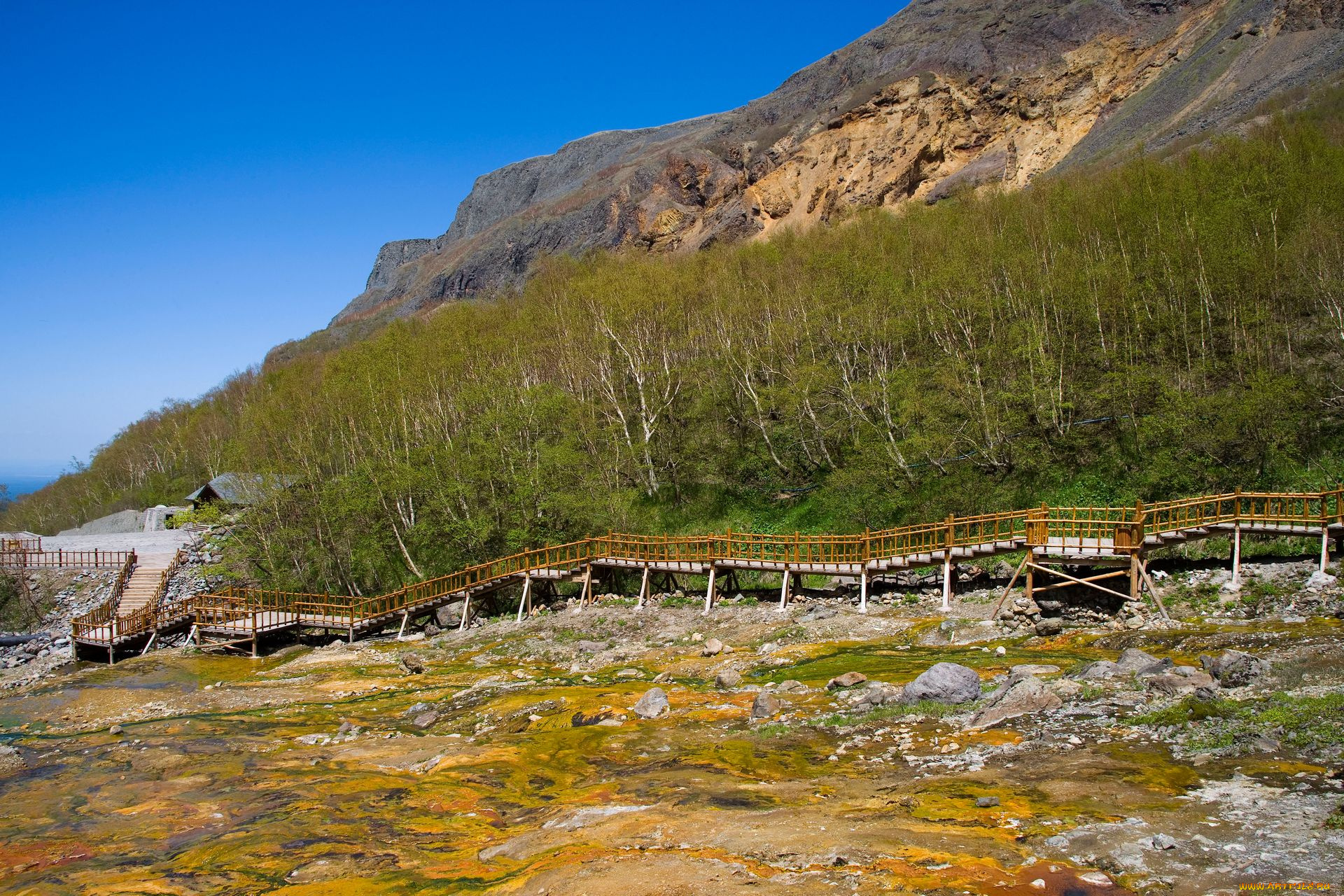 природа, горы, деревья