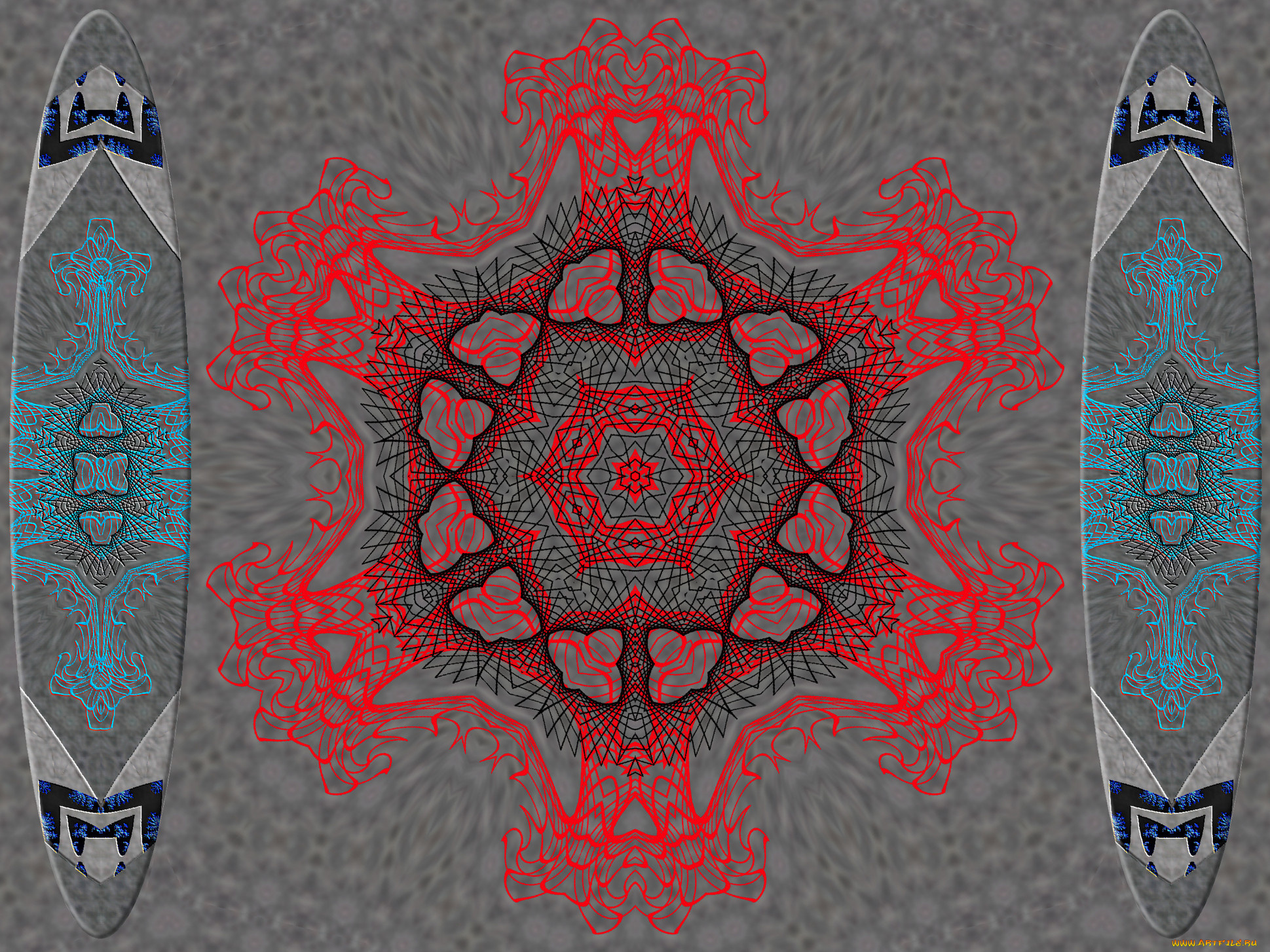 3д, графика, fractal, фракталы, узор, цвета, фон