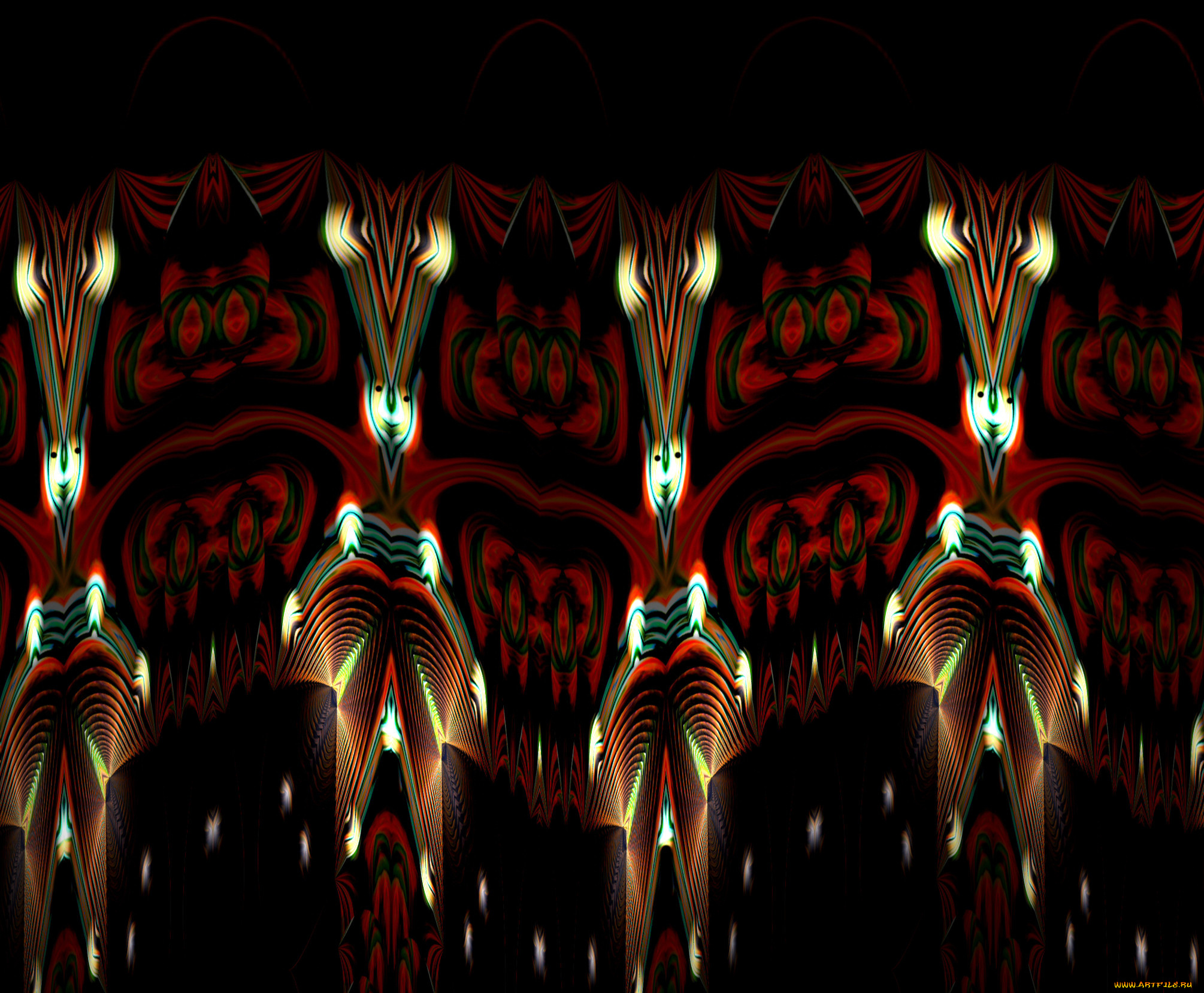 3д, графика, fractal, фракталы, узор, цвета, фон