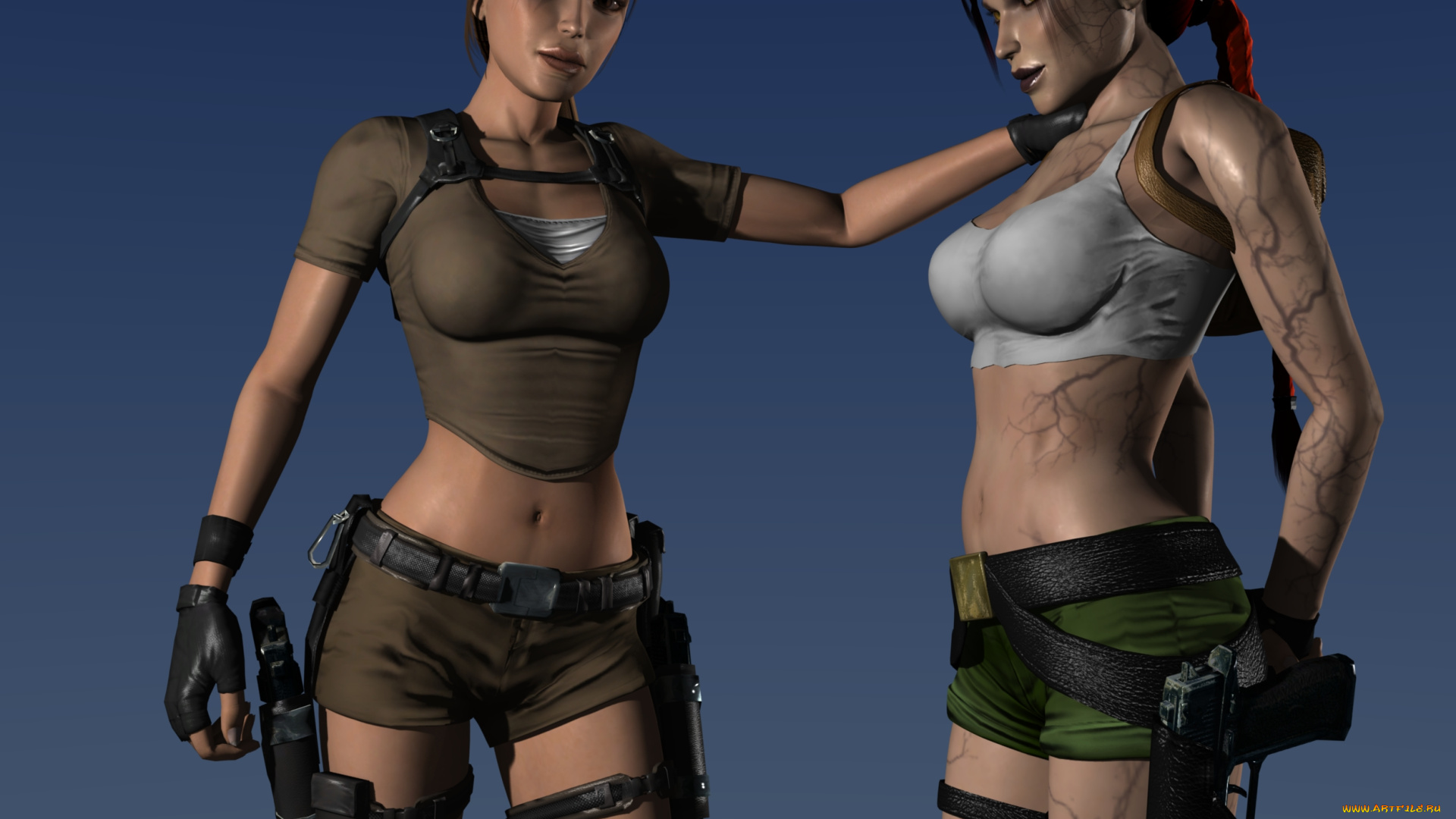 3д, графика, fantasy, фантазия, девушки, оружие