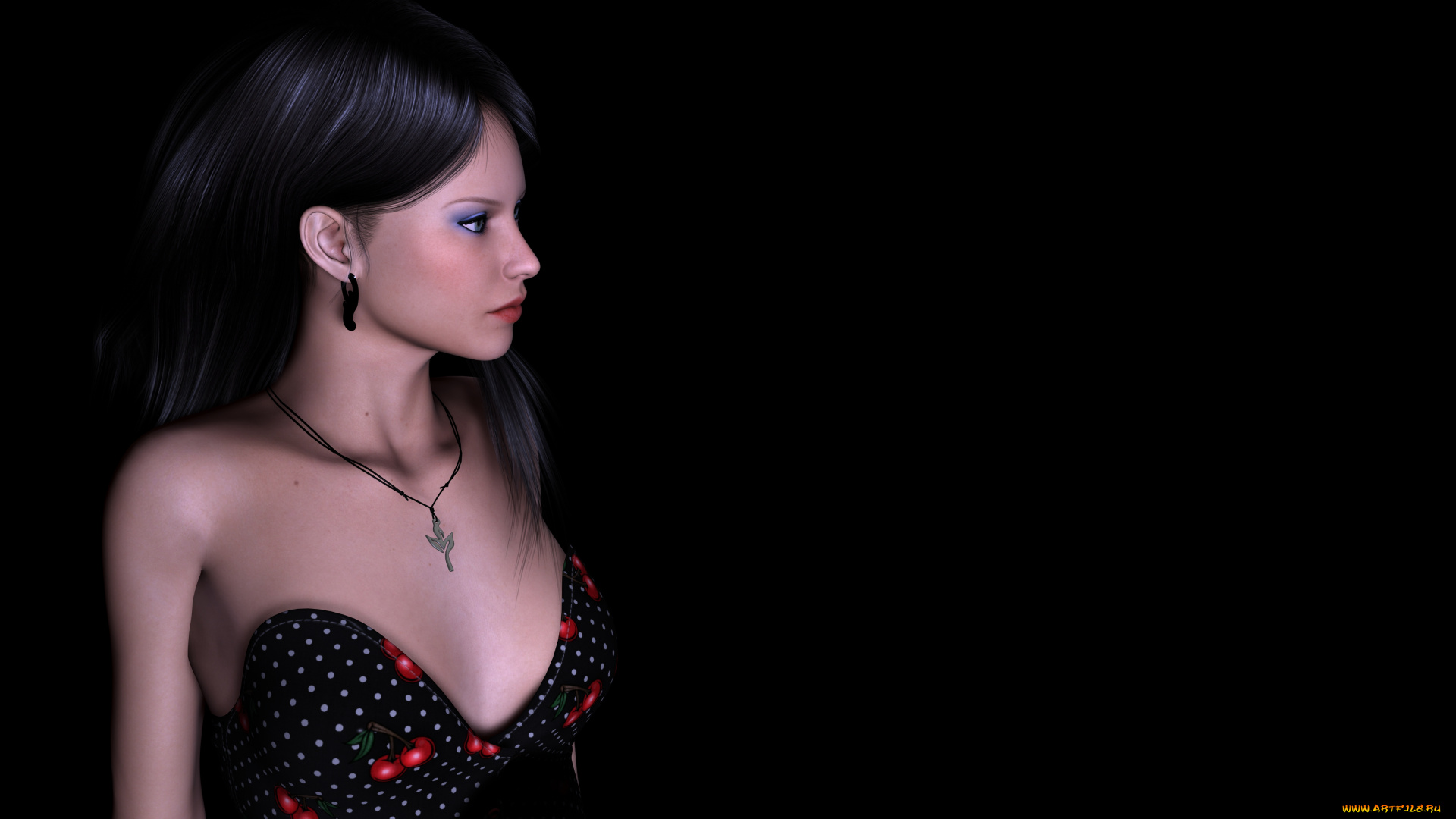 3д, графика, people, люди, девушка, взгляд