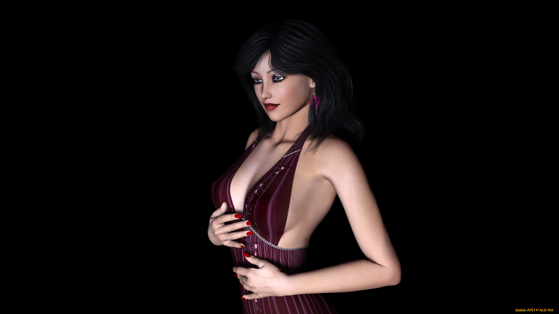 3д, графика, people, люди, взгляд, девушка