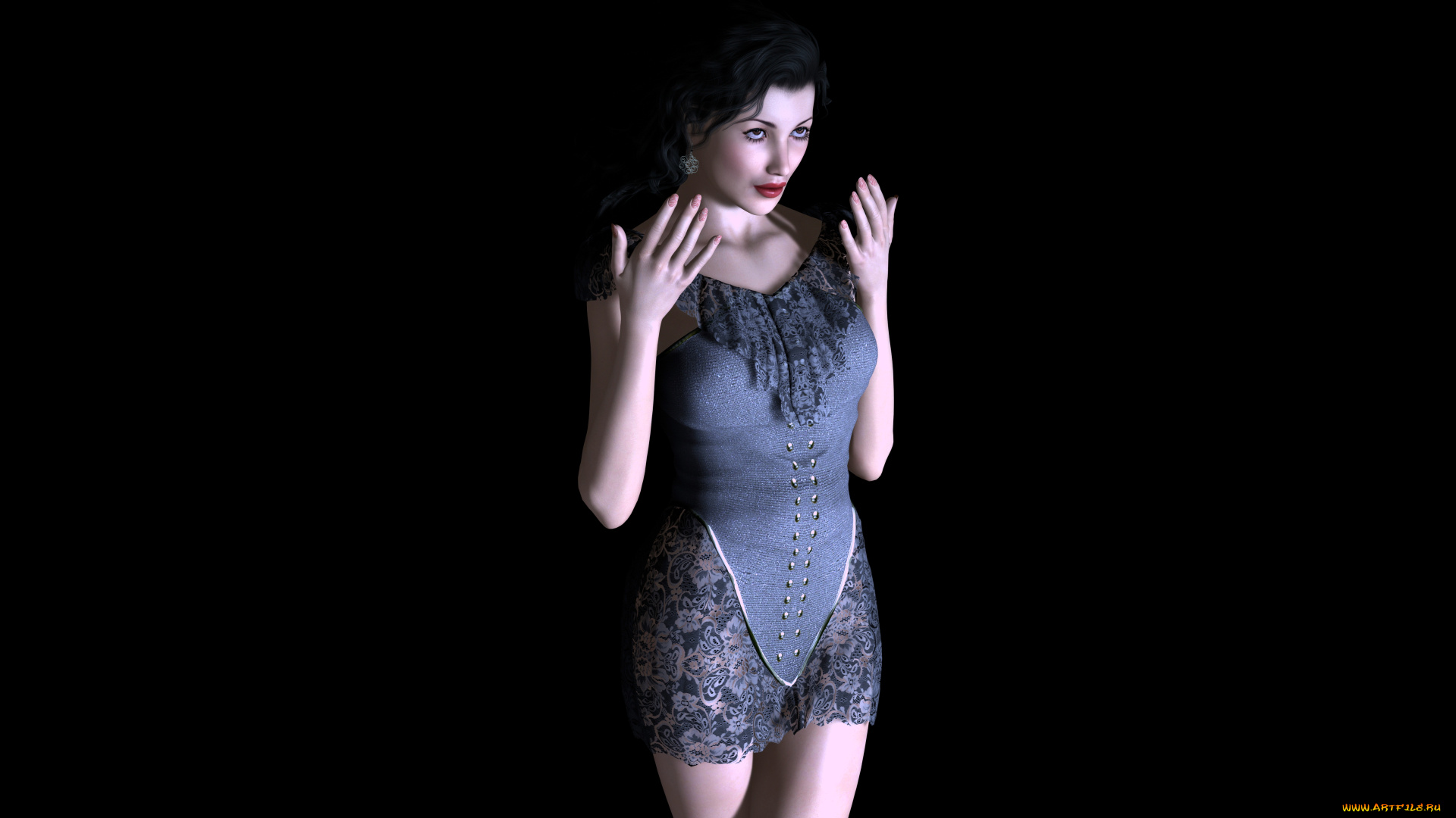 3д, графика, people, люди, взгляд, девушка