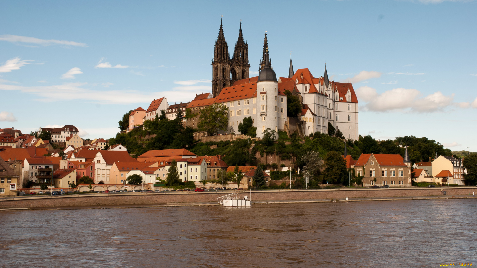 castle, albrechtsburg, meissen, германия, города, дворцы, замки, крепости, река, замок