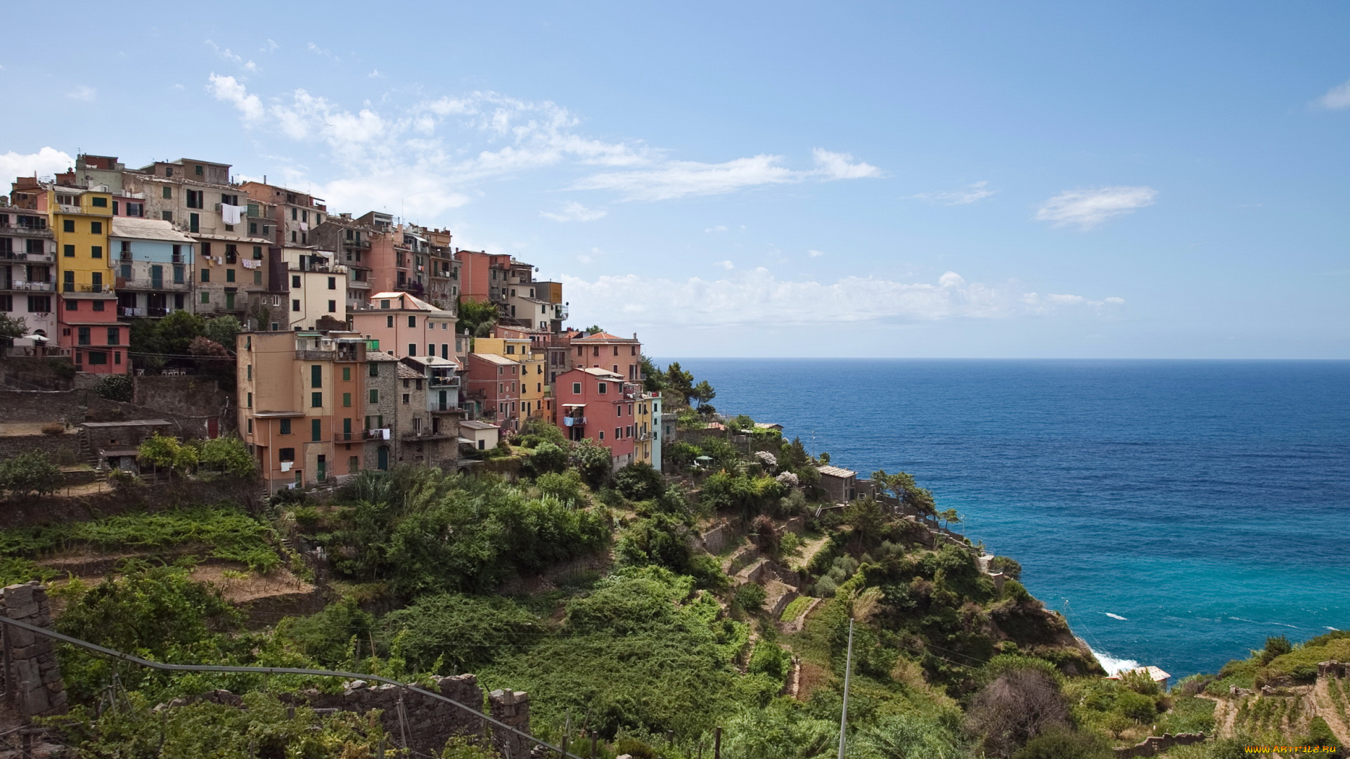cinque, terre, liguria, italy, города, амальфийское, лигурийское, побережье, италия, море, горы, дома