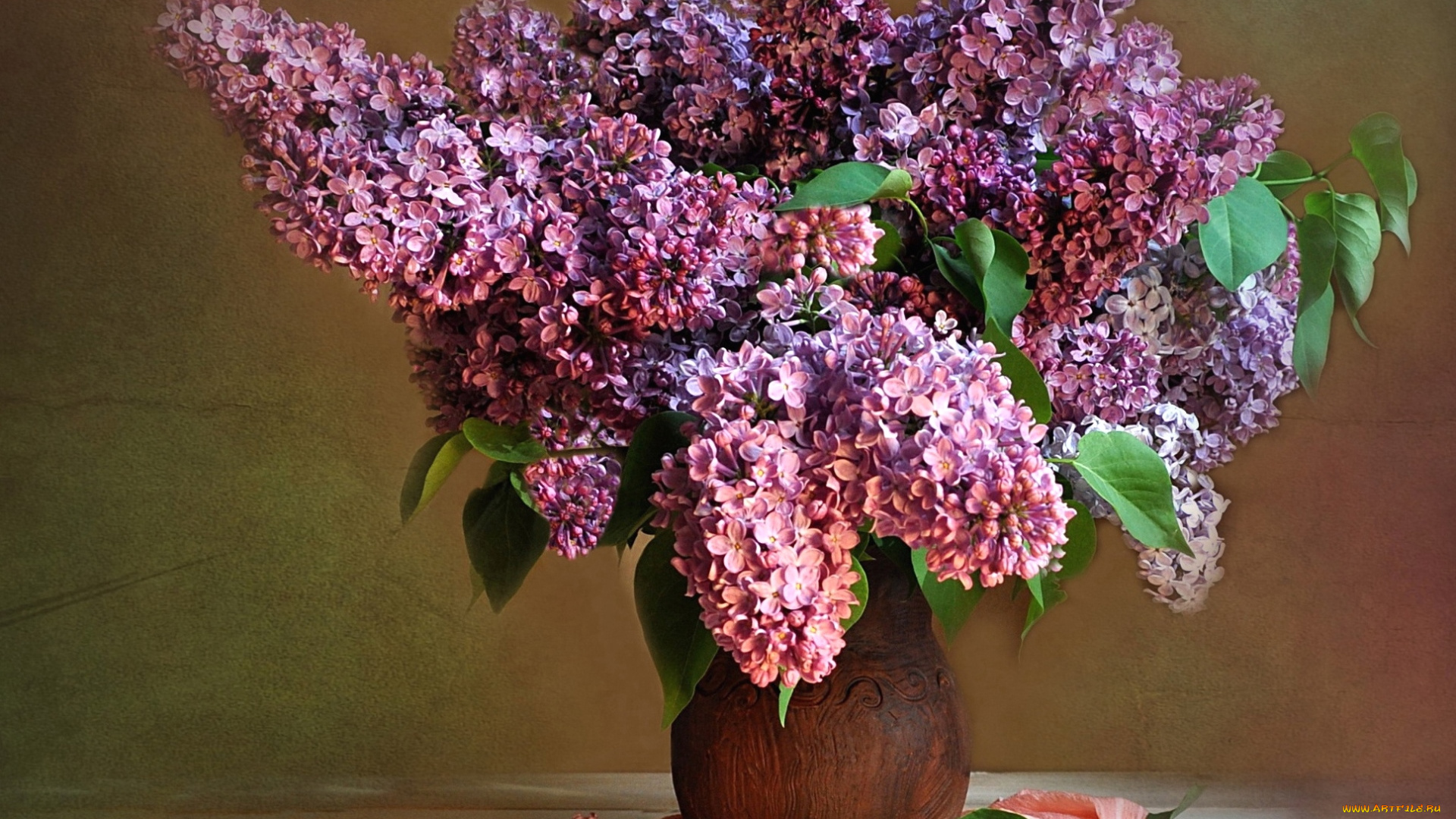 цветы, сирень, текстура, букет, ваза