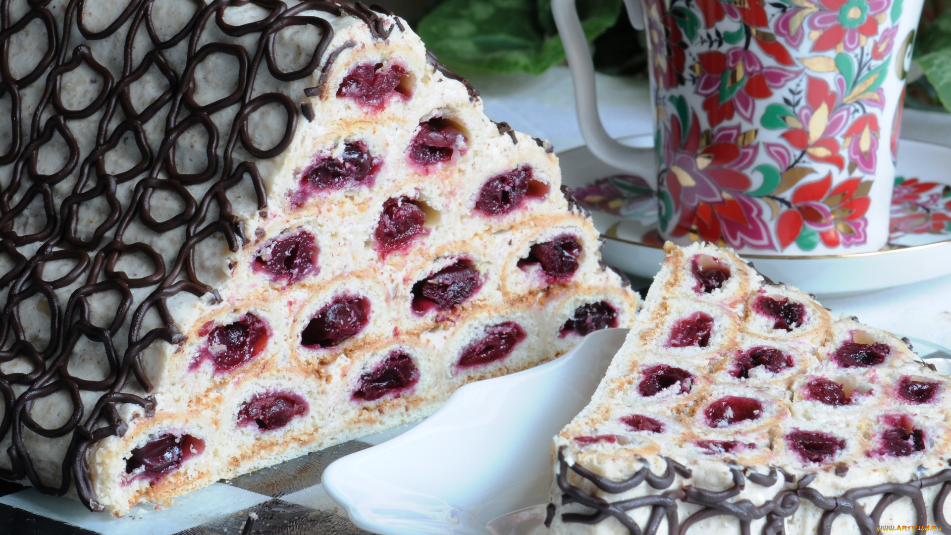 еда, торт, только, вишни, домик