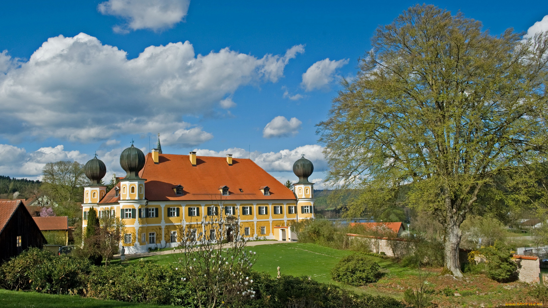 замок, ramspau, германия, города, дворцы, замки, крепости, ландшафт, парк