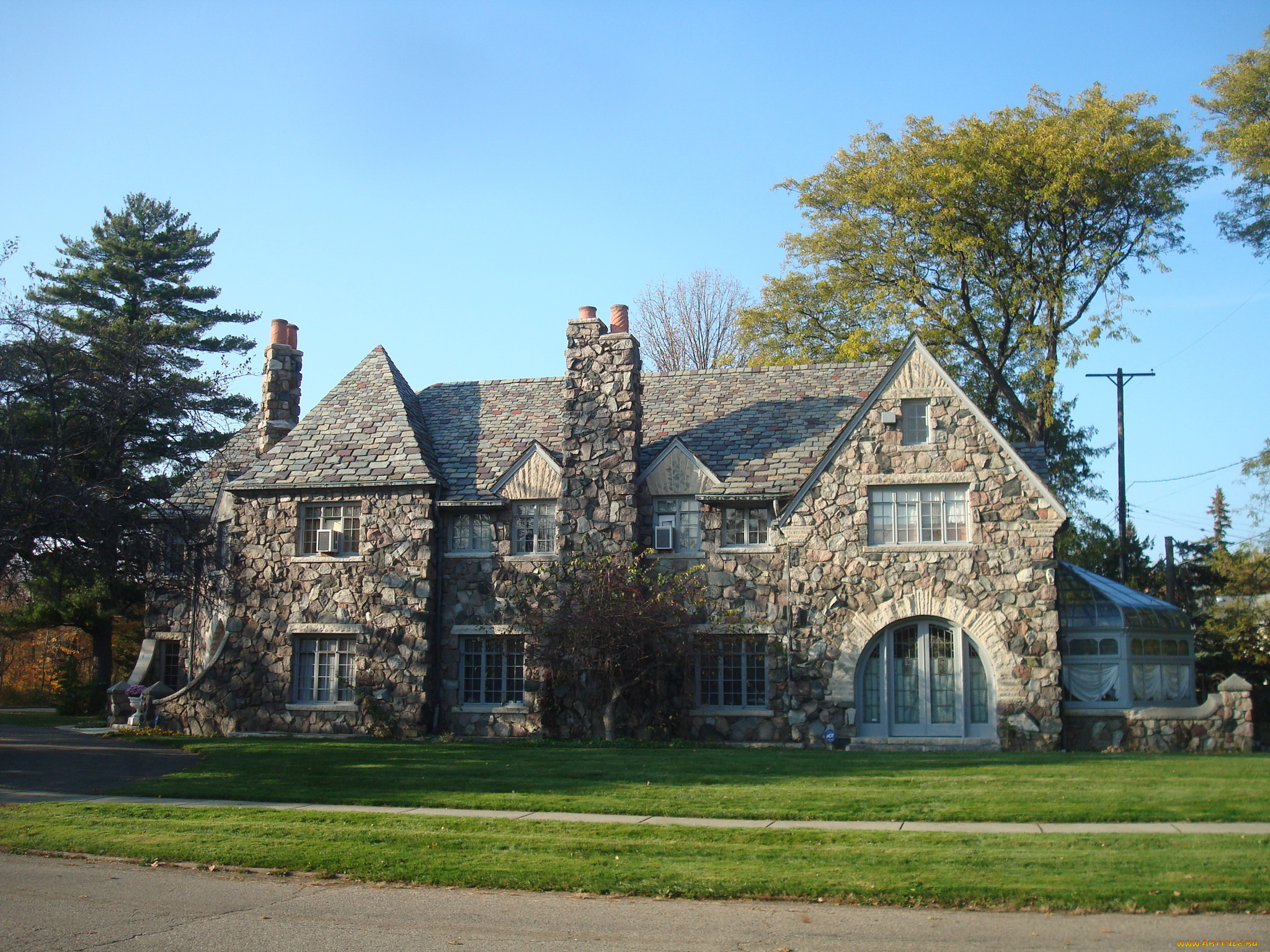 города, здания, дома, дом, растения, ландшафт