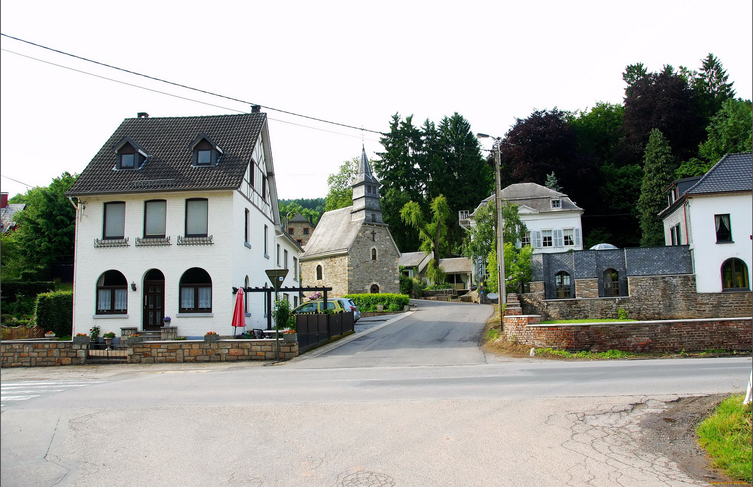 бельгия, мальмеди, города, улицы, площади, набережные, дома, улица, ландшафт