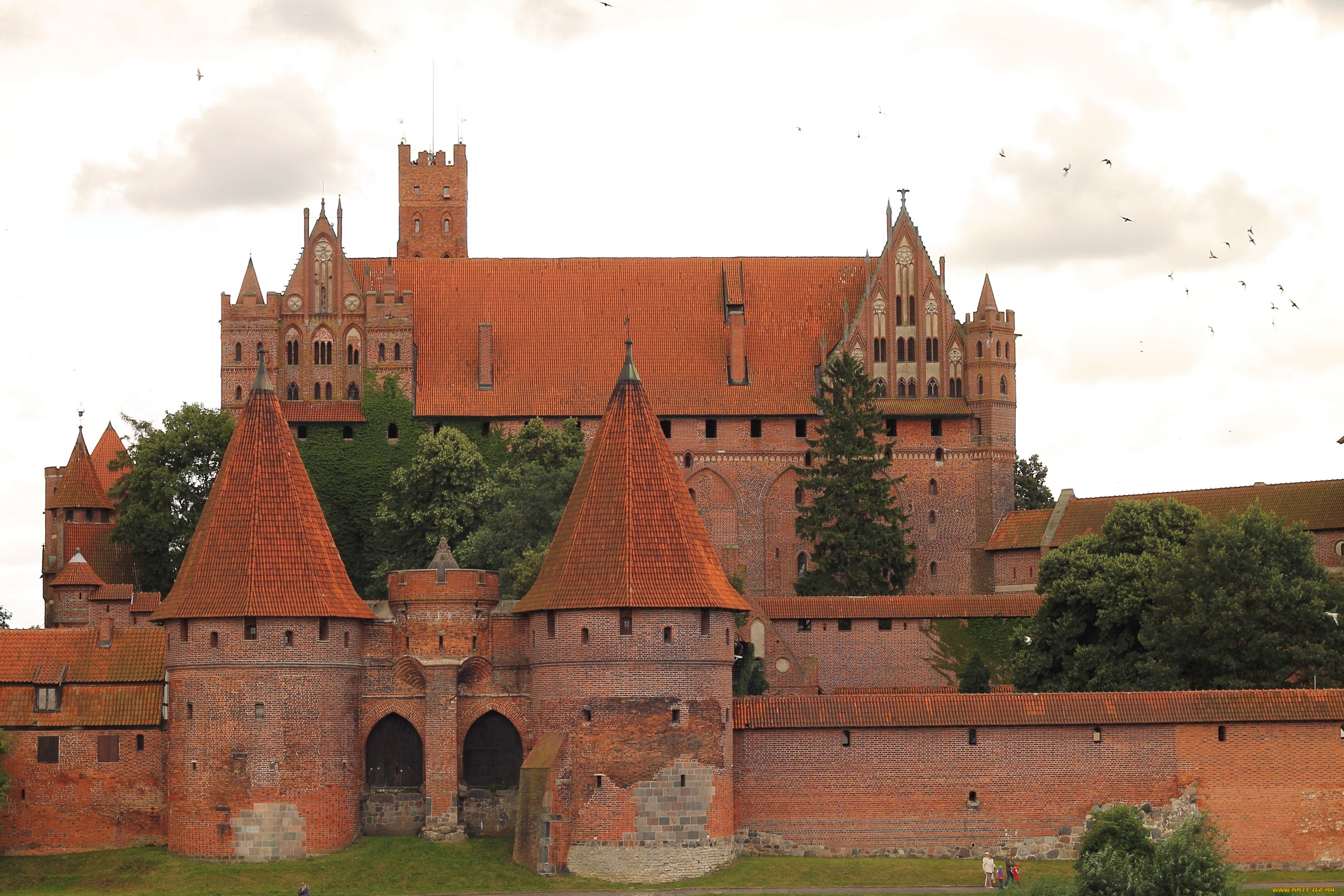 malbork, castle, польша, города, дворцы, замки, крепости, замок
