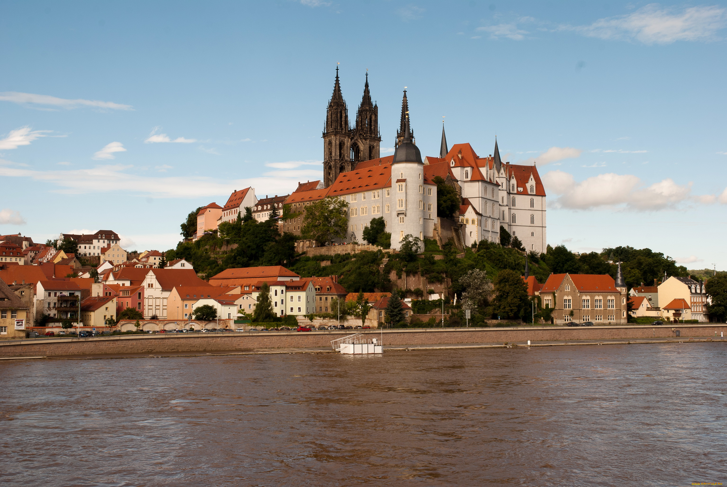 castle, albrechtsburg, meissen, германия, города, дворцы, замки, крепости, река, замок