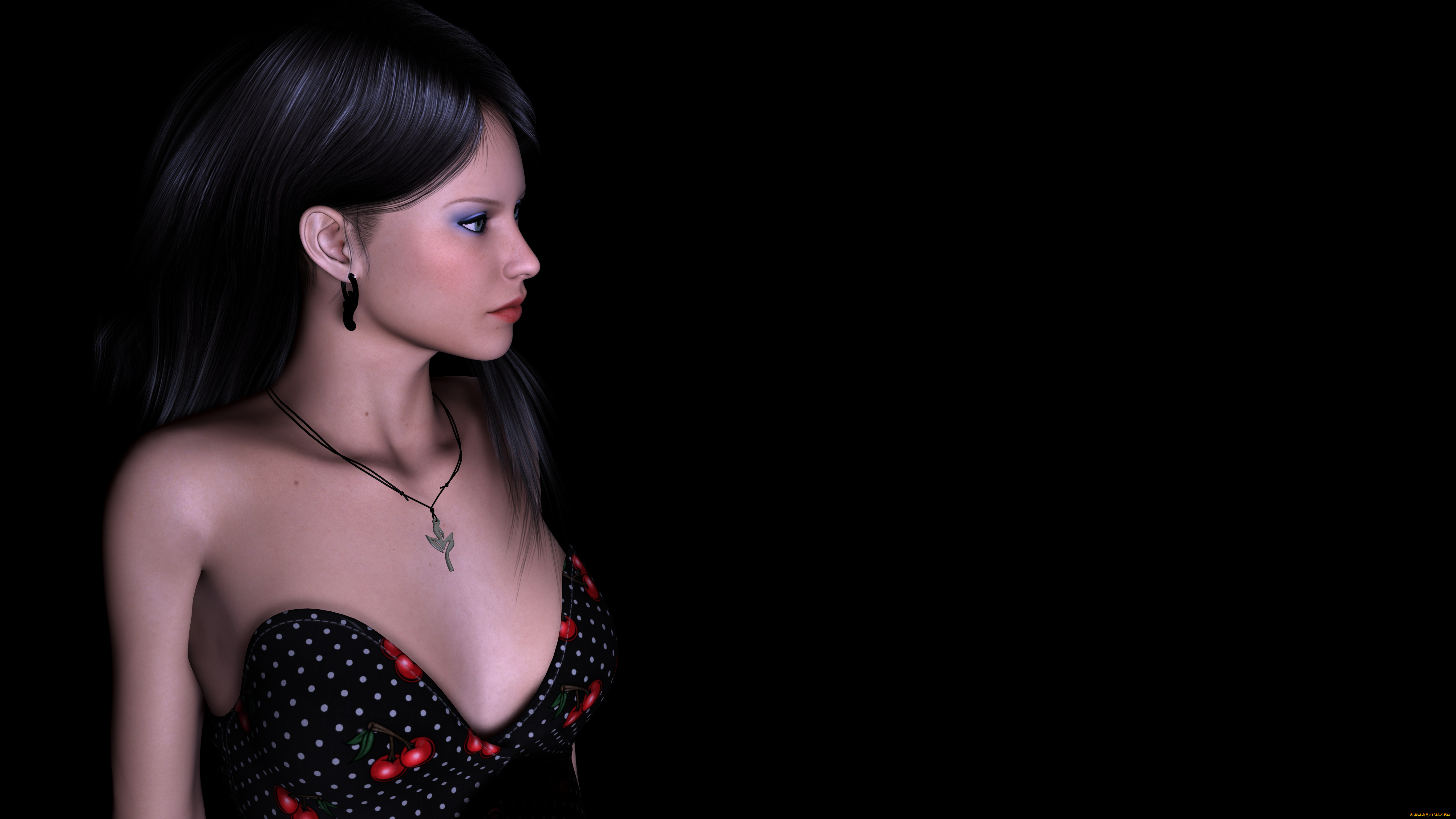 3д, графика, people, люди, девушка, взгляд