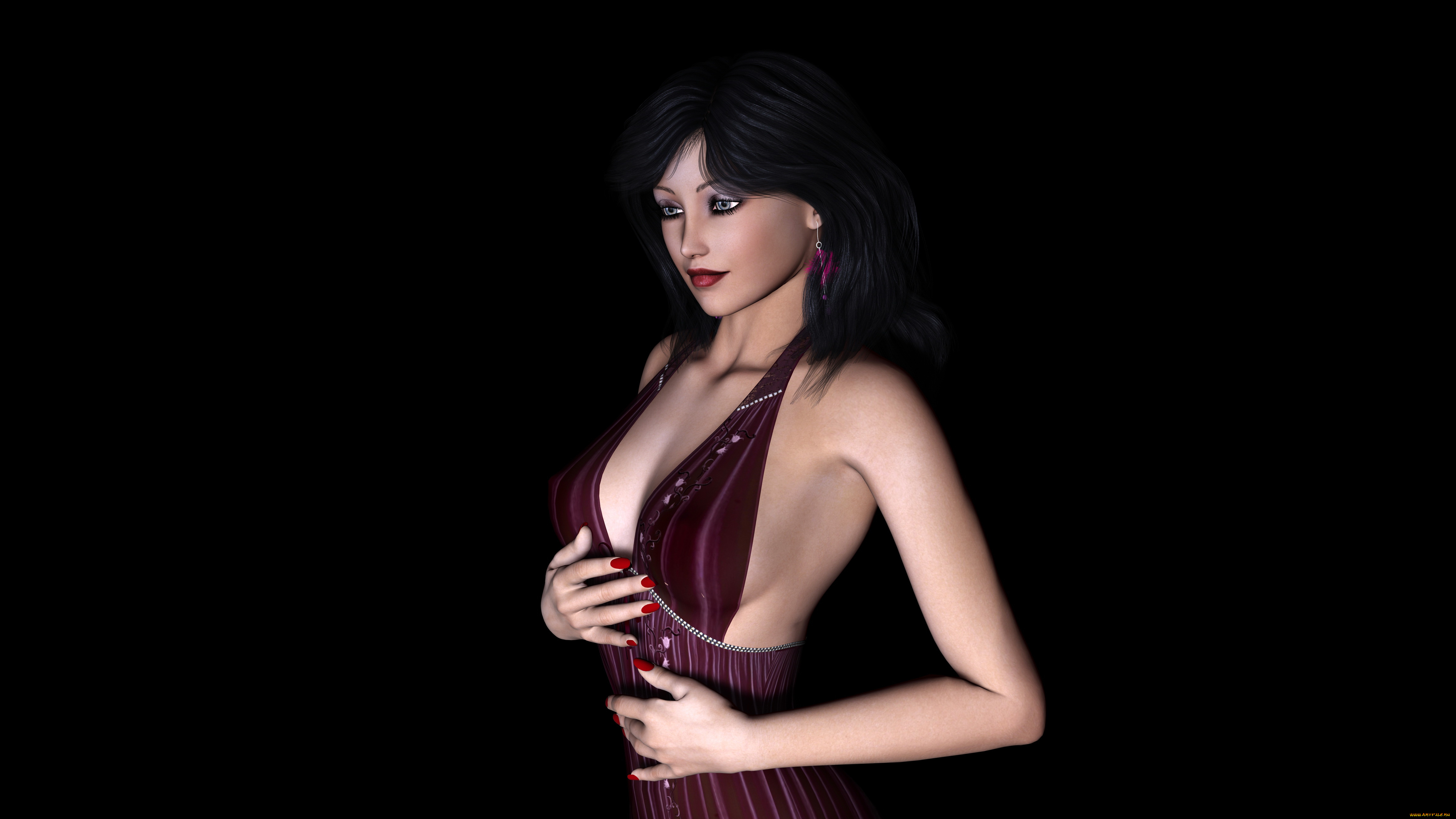 3д, графика, people, люди, взгляд, девушка