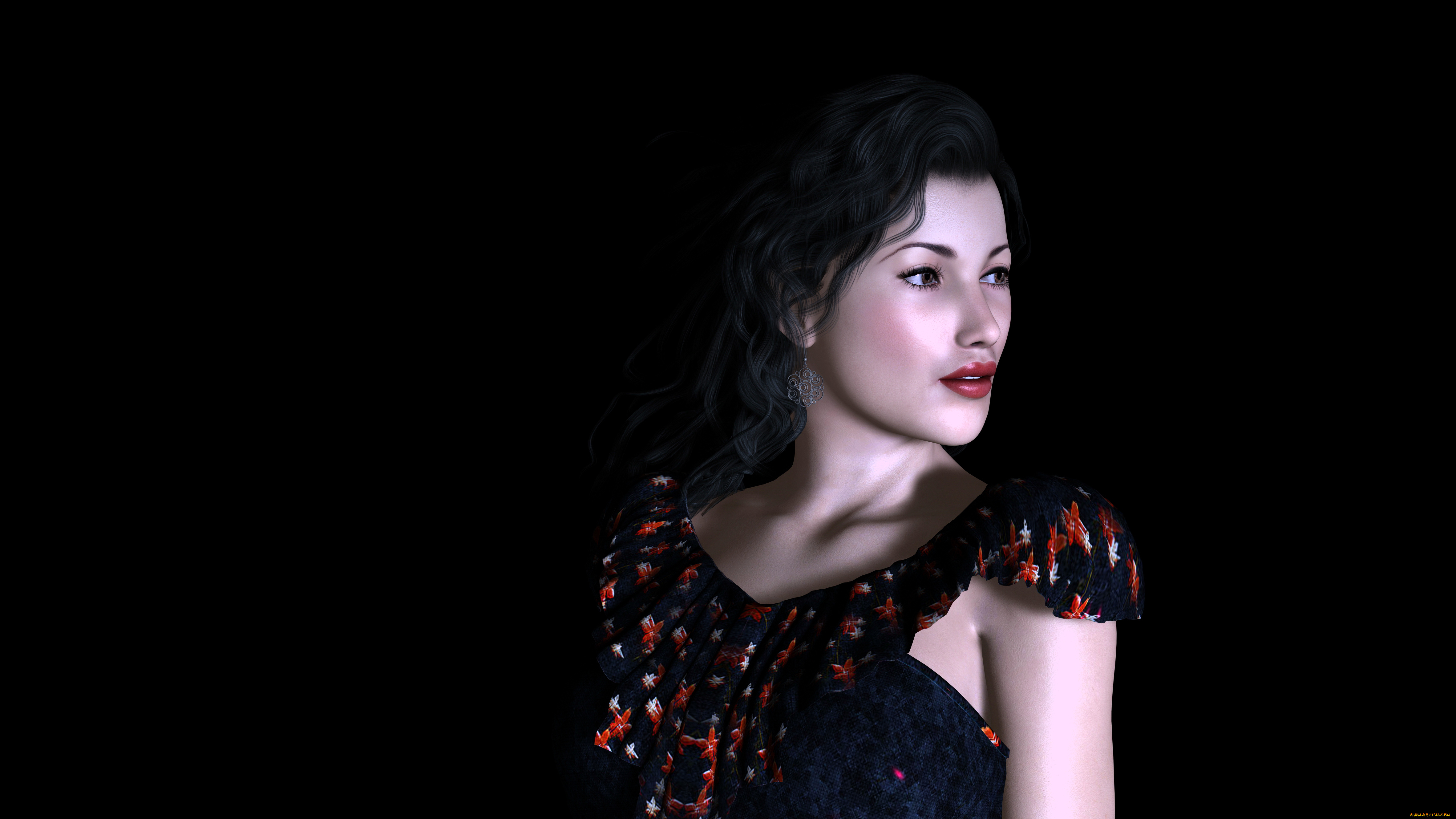 3д, графика, people, люди, взгляд, девушка