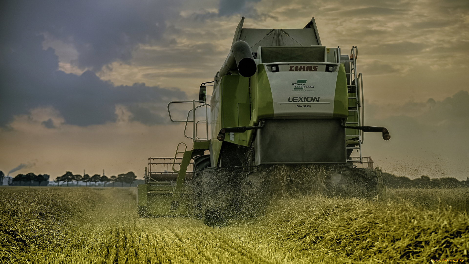 техника, комбайны, комбайн, поле