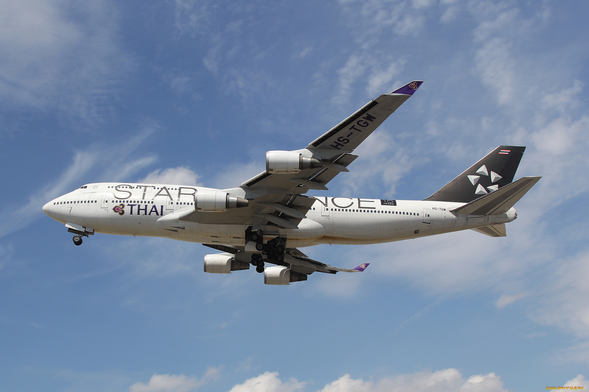 boeing, 747-4d7, авиация, пассажирские, самолёты, авиалайнер