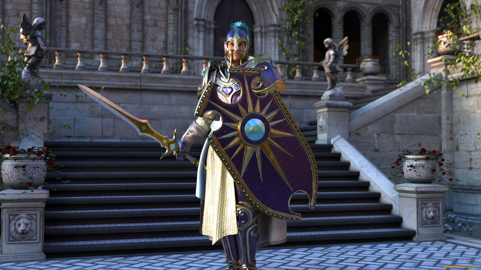 3д, графика, армия, , military, рыцарь, оружие, фон, взгляд, мужчина