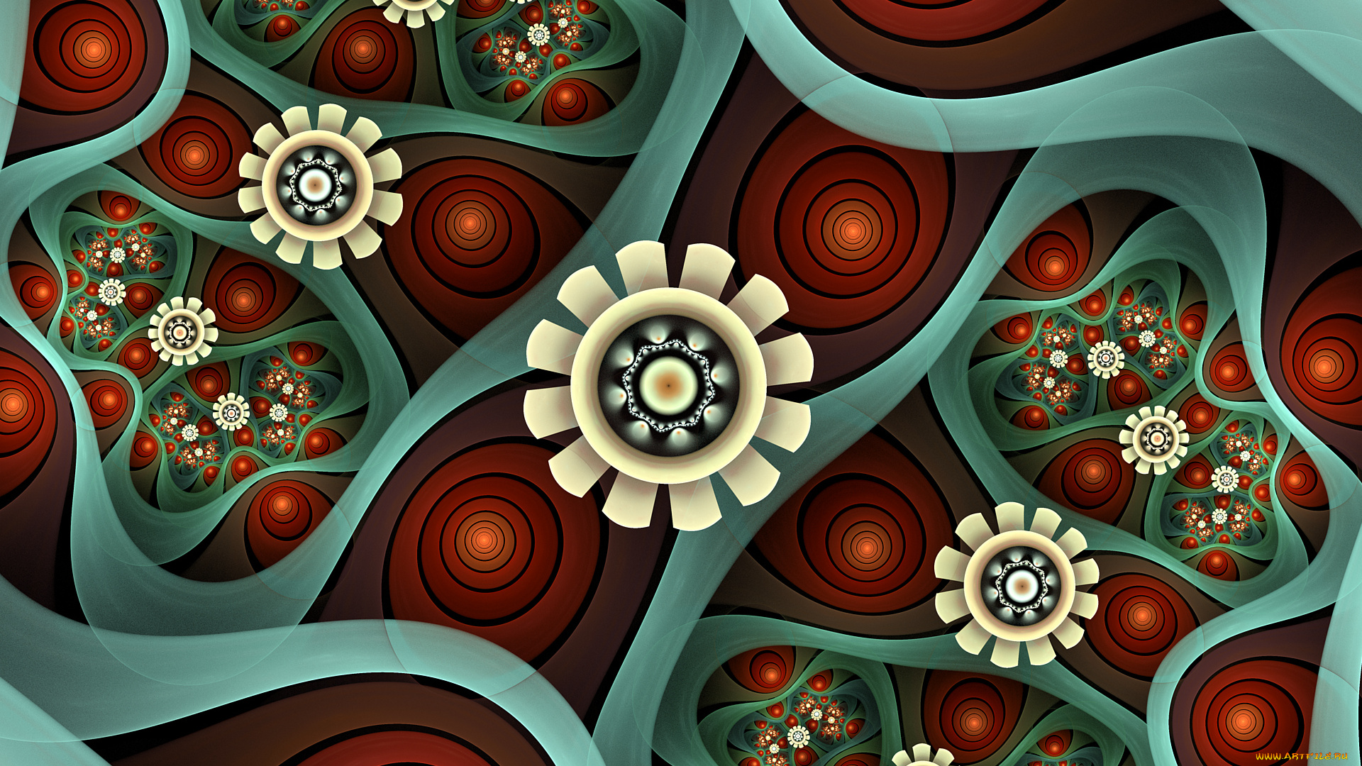 3д, графика, фракталы, , fractal, цвета, фон, узор