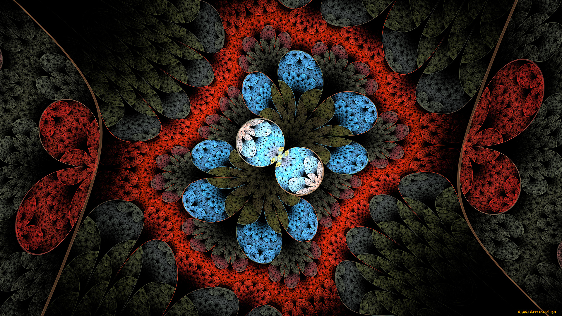 3д, графика, фракталы, , fractal, цвета, узор, фон