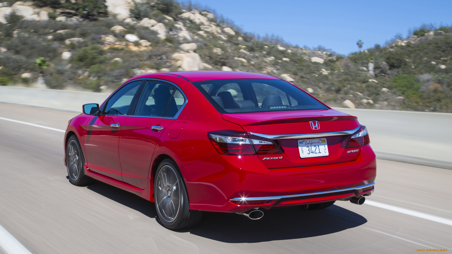 автомобили, honda, accord, 2016г, красный, us-spec, sport