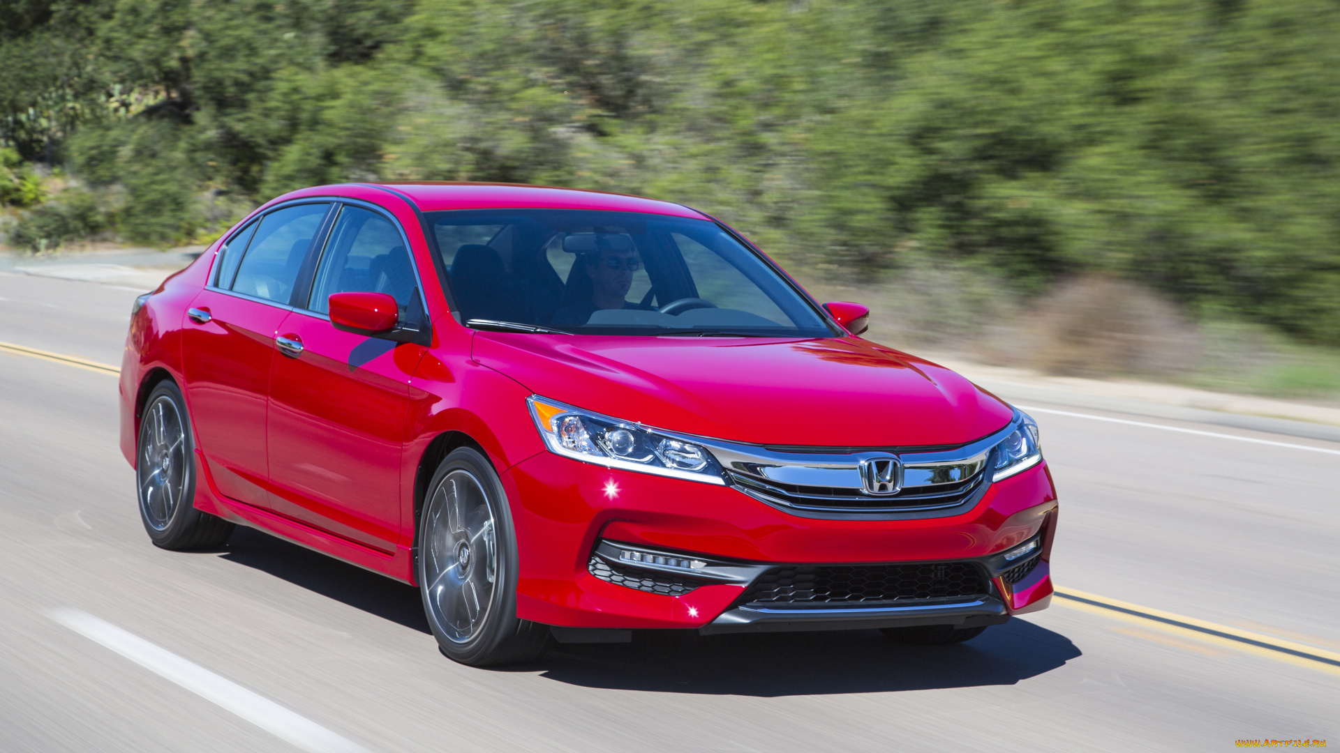 автомобили, honda, sport, accord, 2016г, красный, us-spec