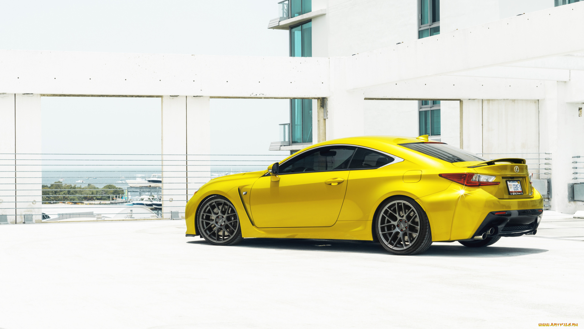 автомобили, lexus, yellow, rcf, жёлтый