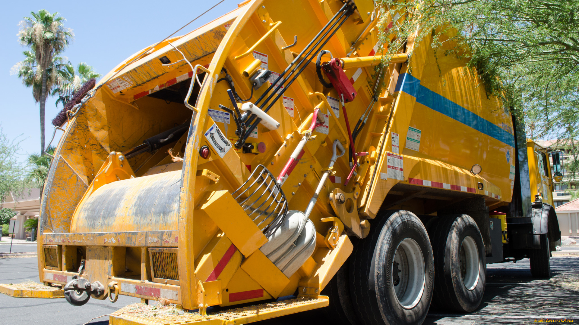 автомобили, мусоровозы, мусорщик