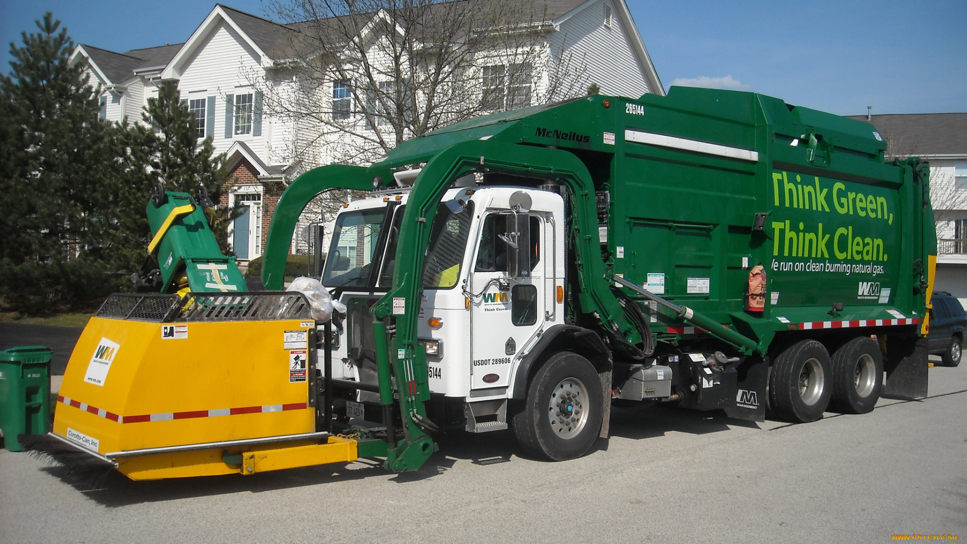 автомобили, мусоровозы, мусорщик