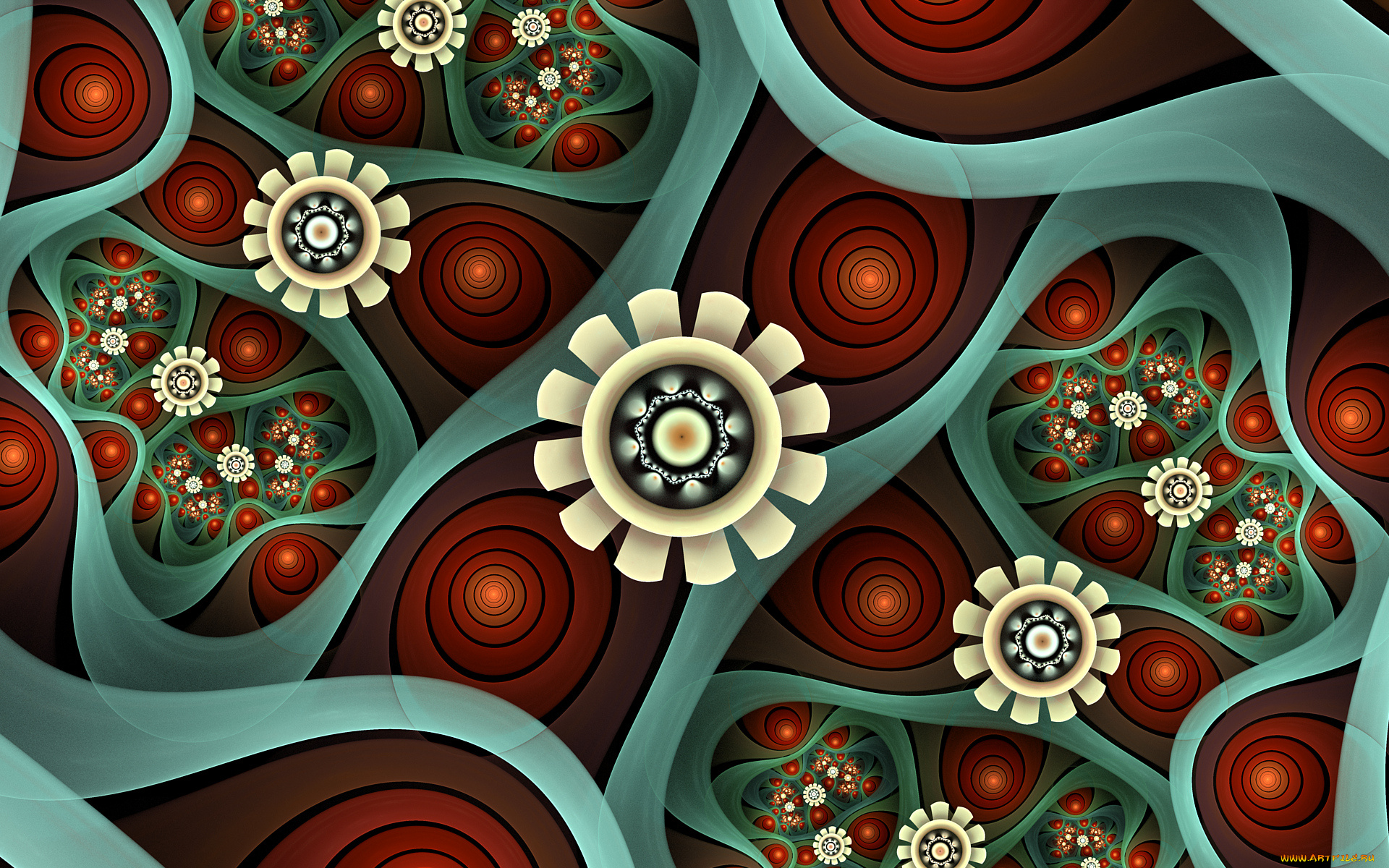 3д, графика, фракталы, , fractal, цвета, фон, узор