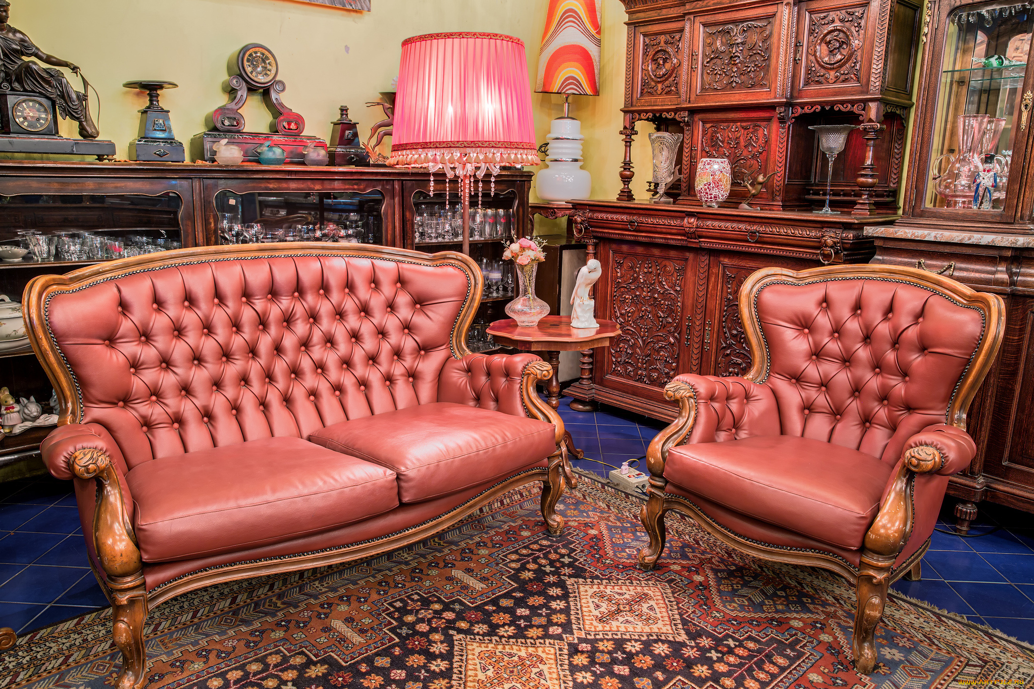 vintage, living, room, интерьер, кабинет, , библиотека, , офис, кресла, шкаф, лампа, ковер