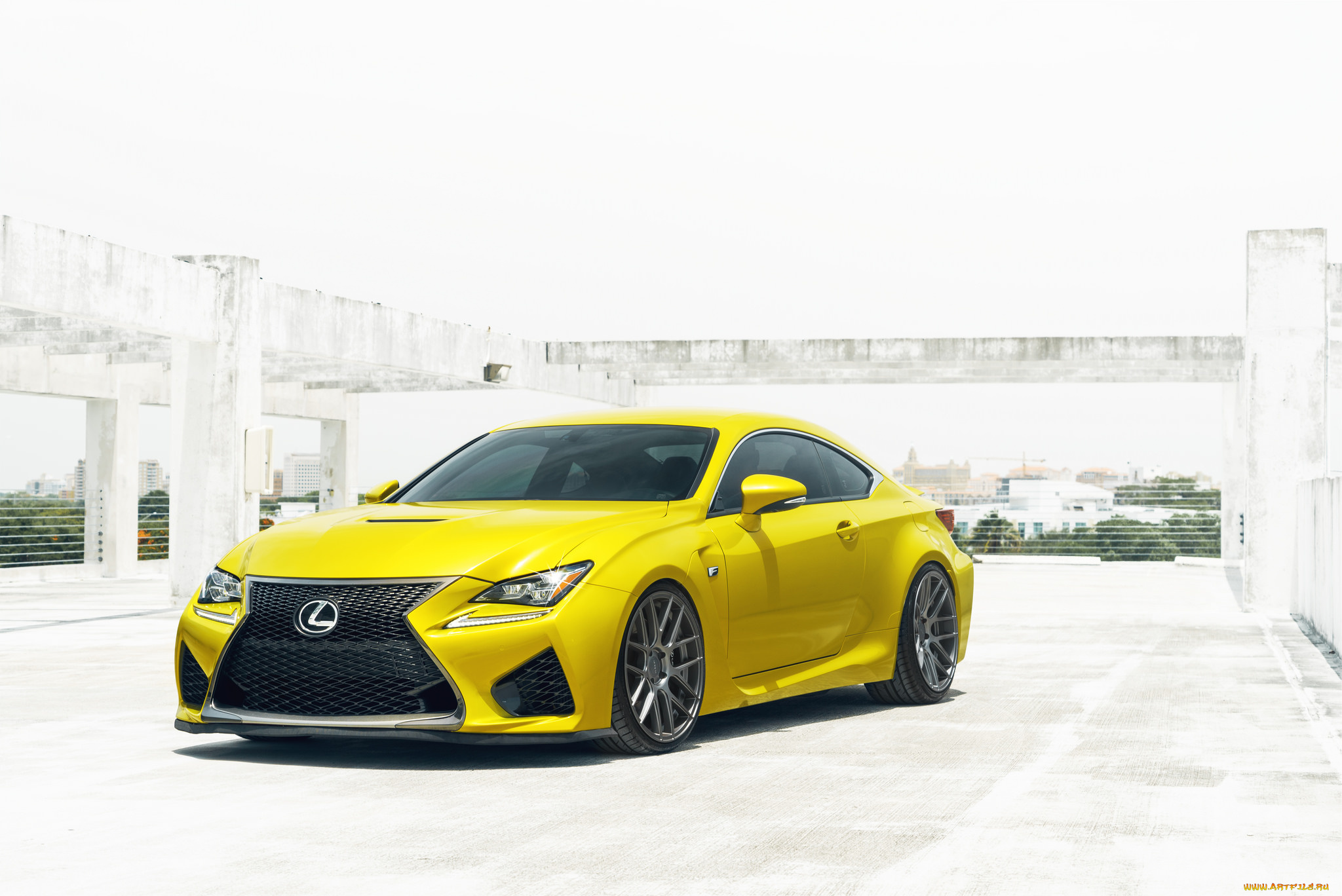 автомобили, lexus, yellow, rcf, жёлтый