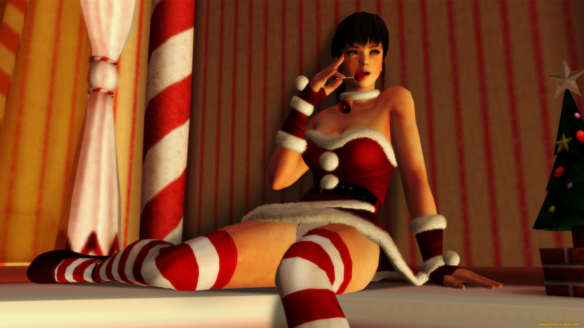 3д, графика, аниме, , anime, девушка, взгляд, фон