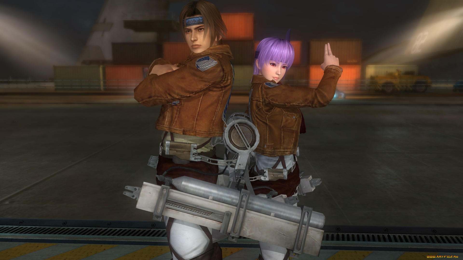 3д, графика, аниме, , anime, девушка, взгляд, фон, парень, поза