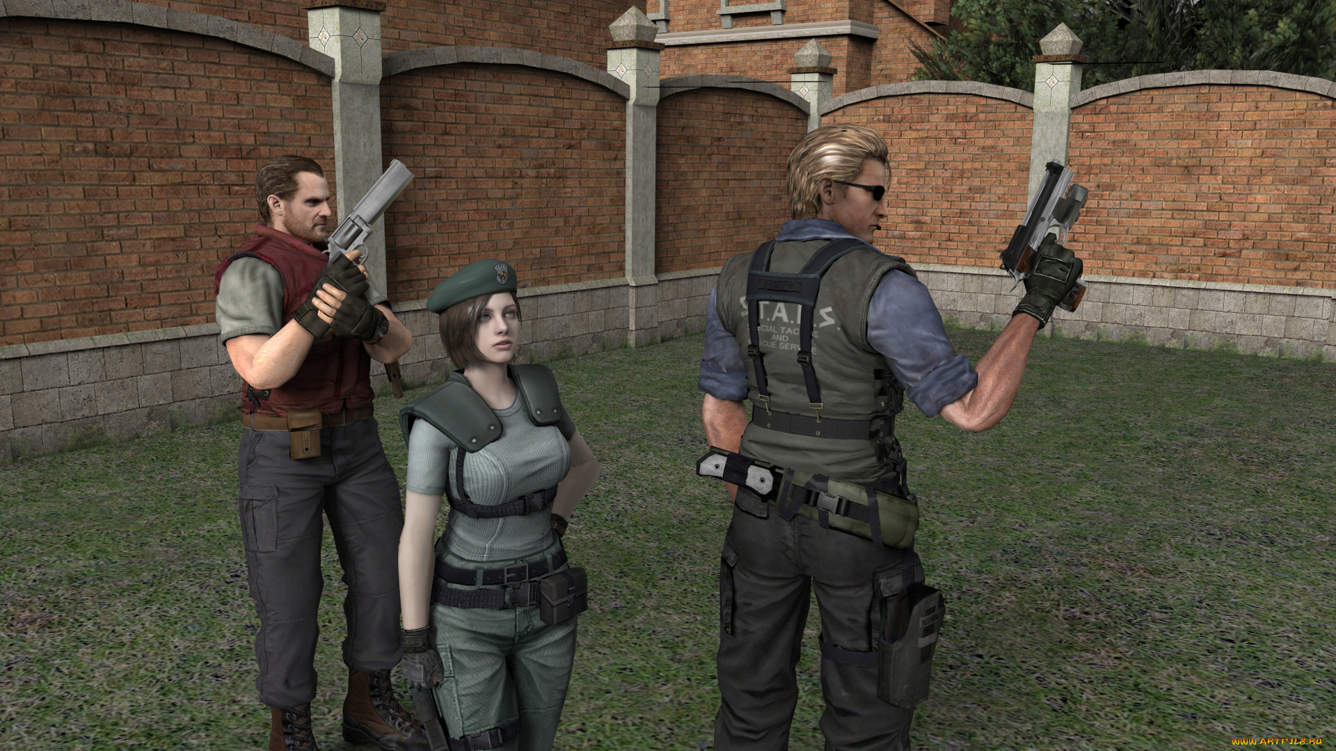 3д, графика, фантазия, , fantasy, девушки, взгляд, фон, оружие