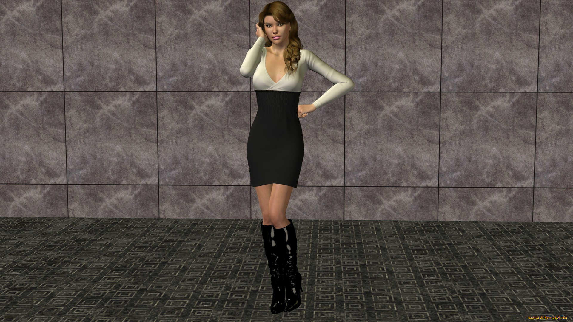 3д, графика, люди, , people, девушка, взгляд, фон