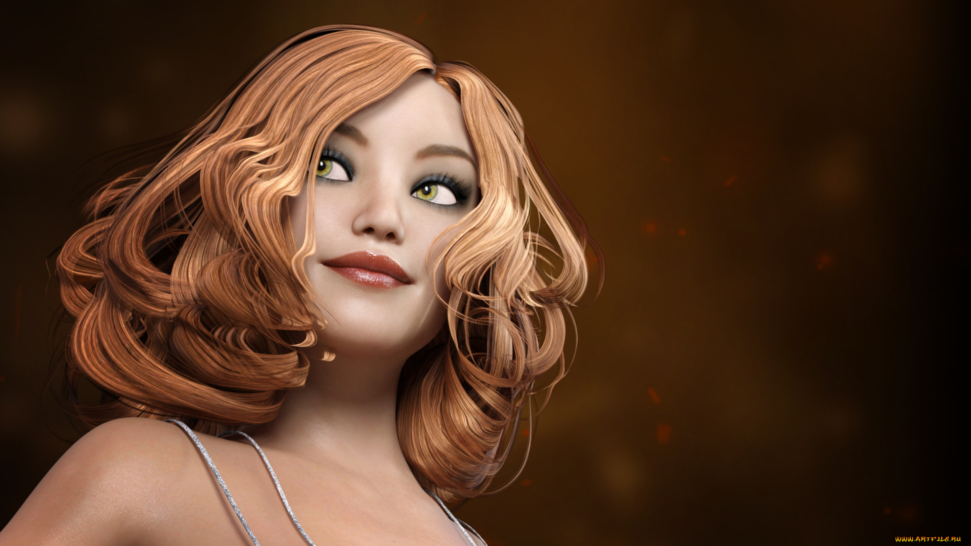 3д, графика, портрет, , portraits, девушка, фон, взгляд