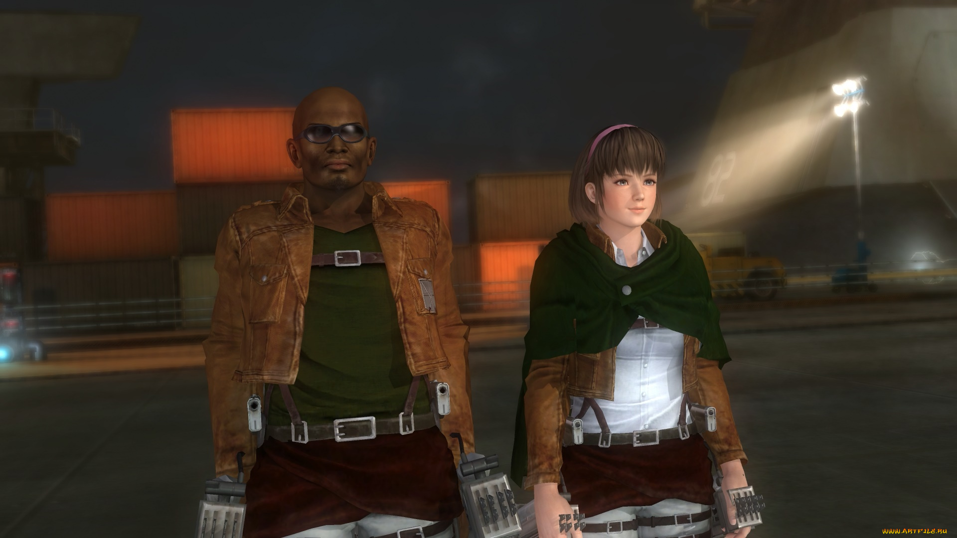 hitomi, and, zack, 3д, графика, аниме, , anime, фон, поза, девушка, взгляд