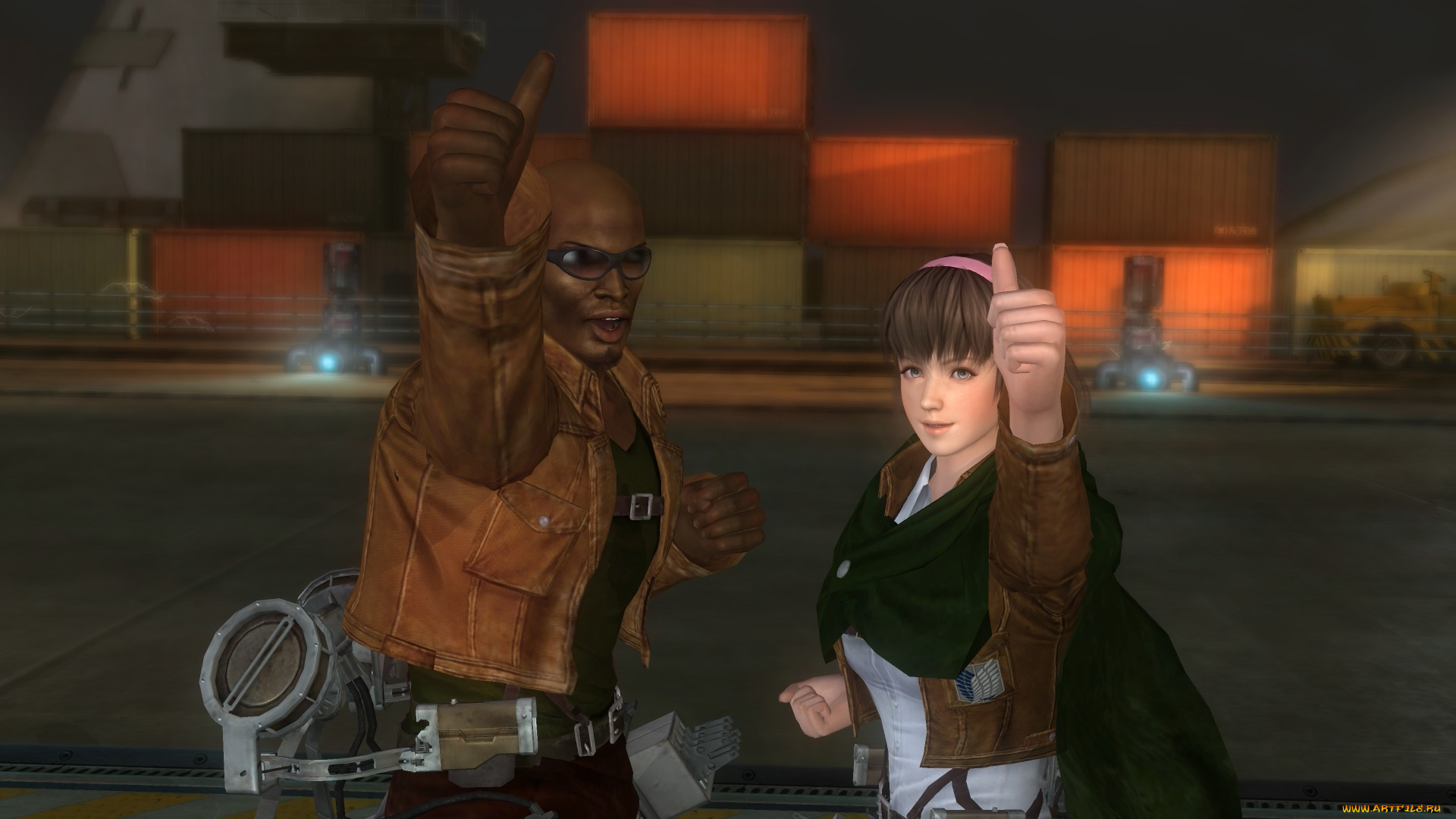 hitomi, and, zack, 3д, графика, аниме, , anime, фон, взгляд, девушка, поза