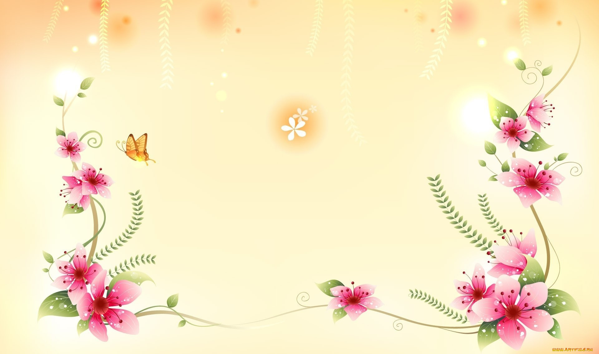 векторная, графика, цветы, , flowers, фон, цветы