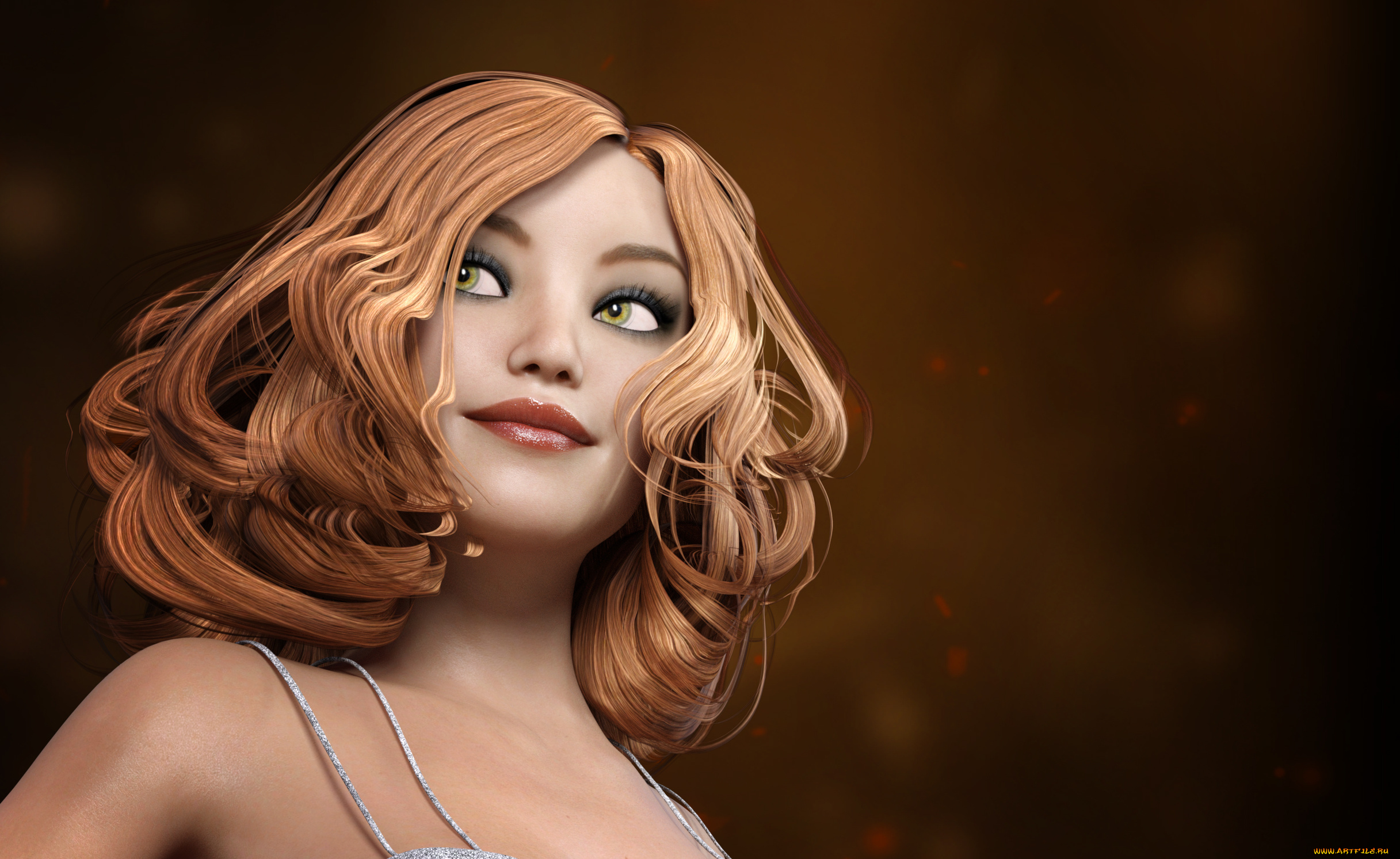 3д, графика, портрет, , portraits, девушка, фон, взгляд