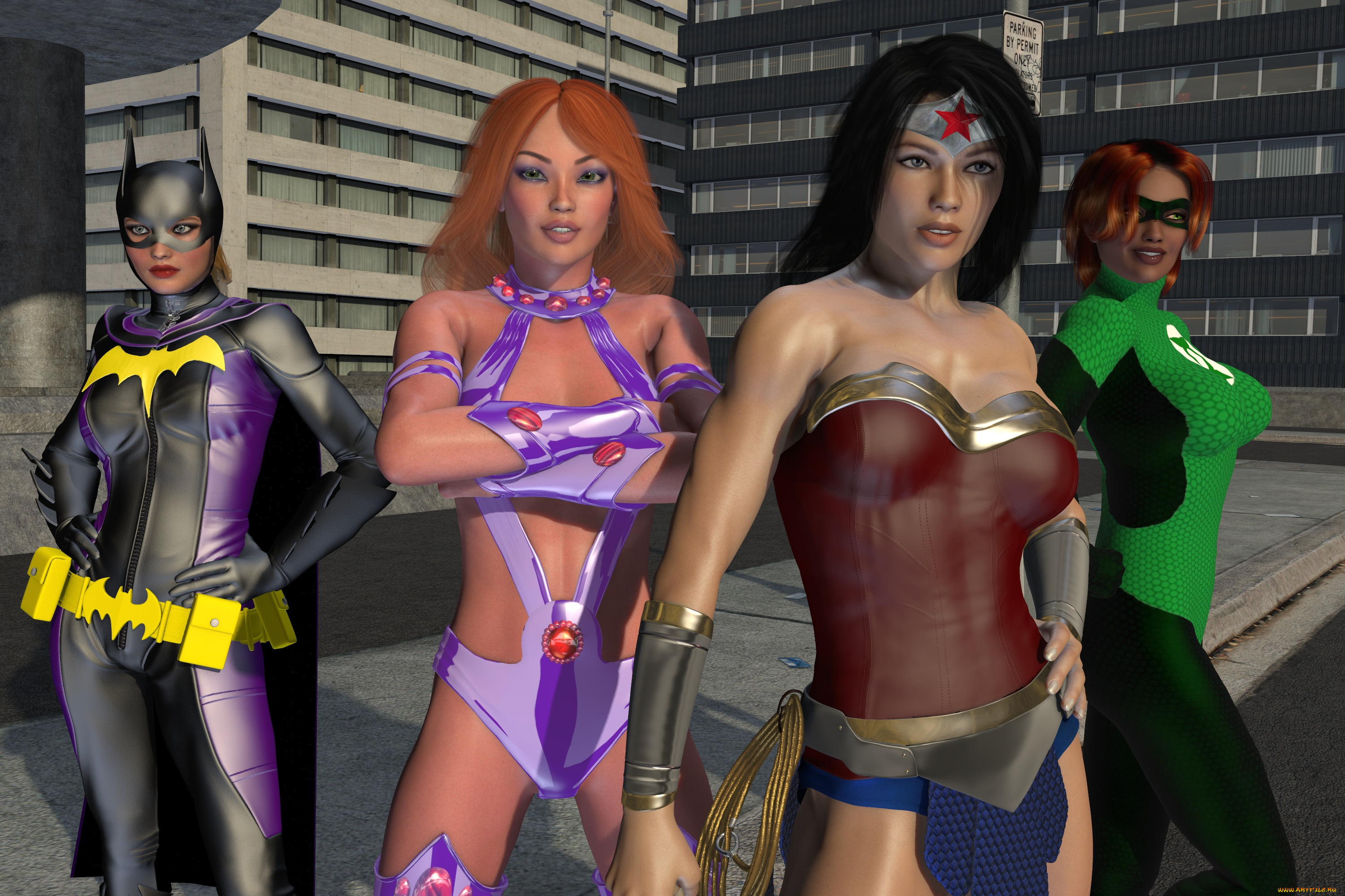 3д, графика, фантазия, , fantasy, девушки, взгляд, фон