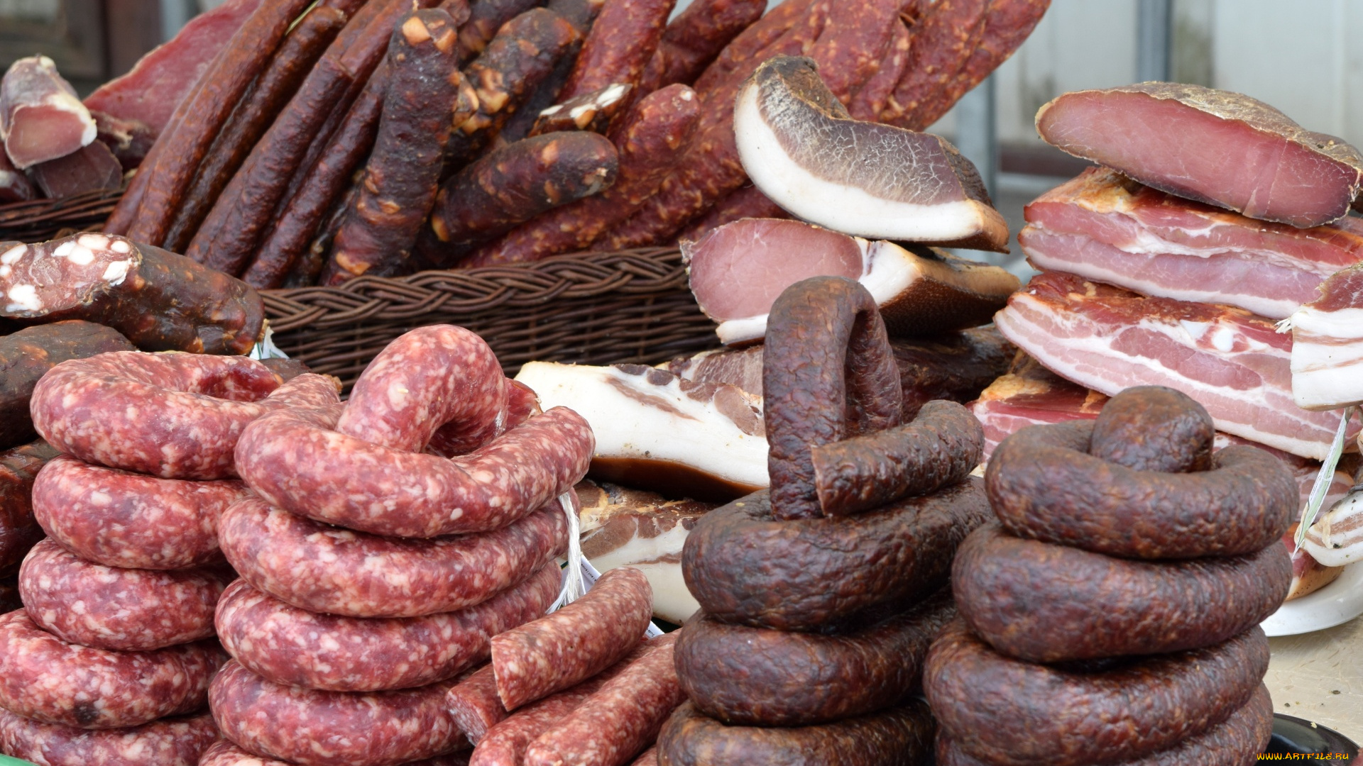 еда, колбасные, изделия, колбаса