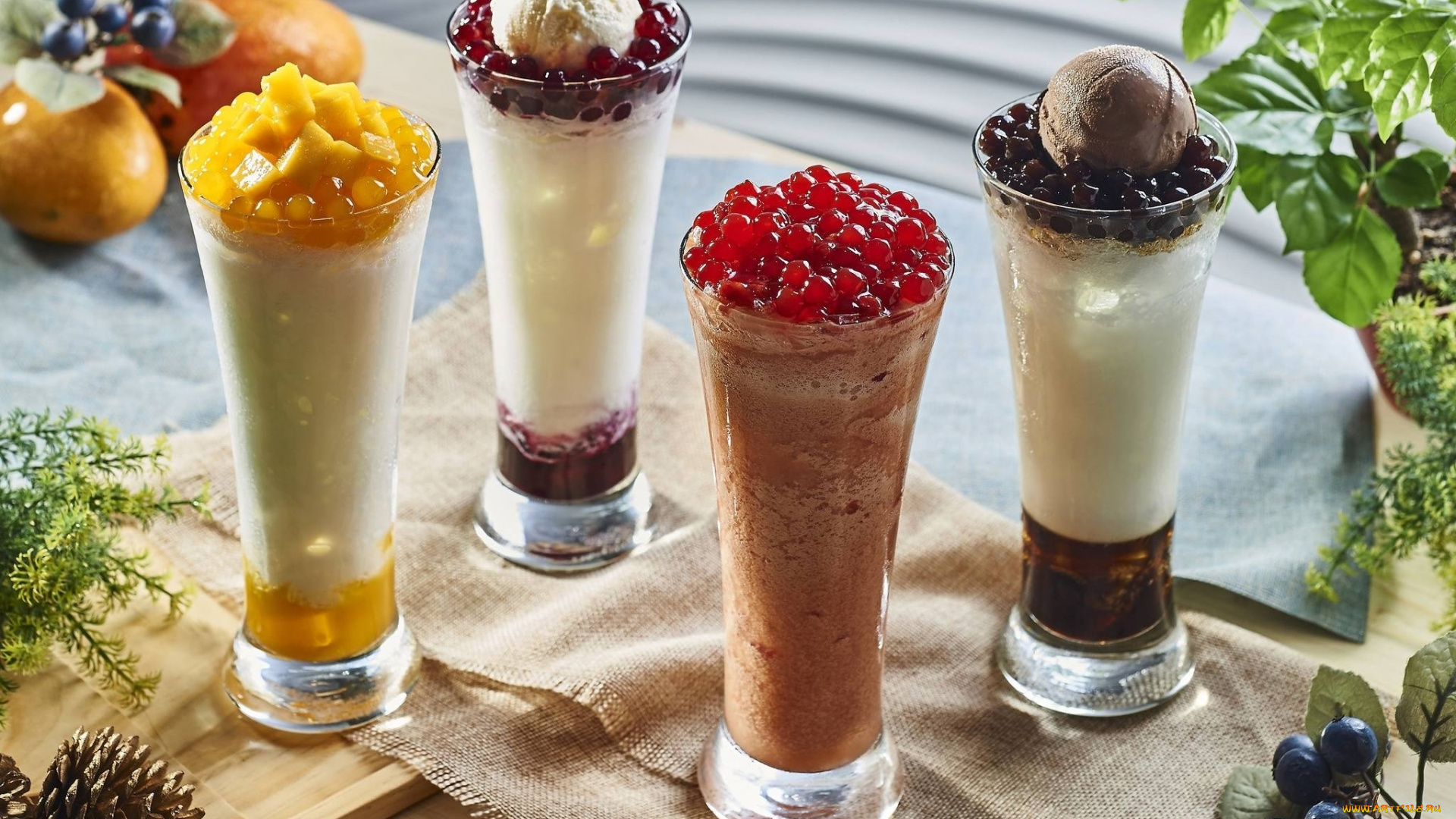 еда, мороженое, , десерты, манго, десерт, бокалы