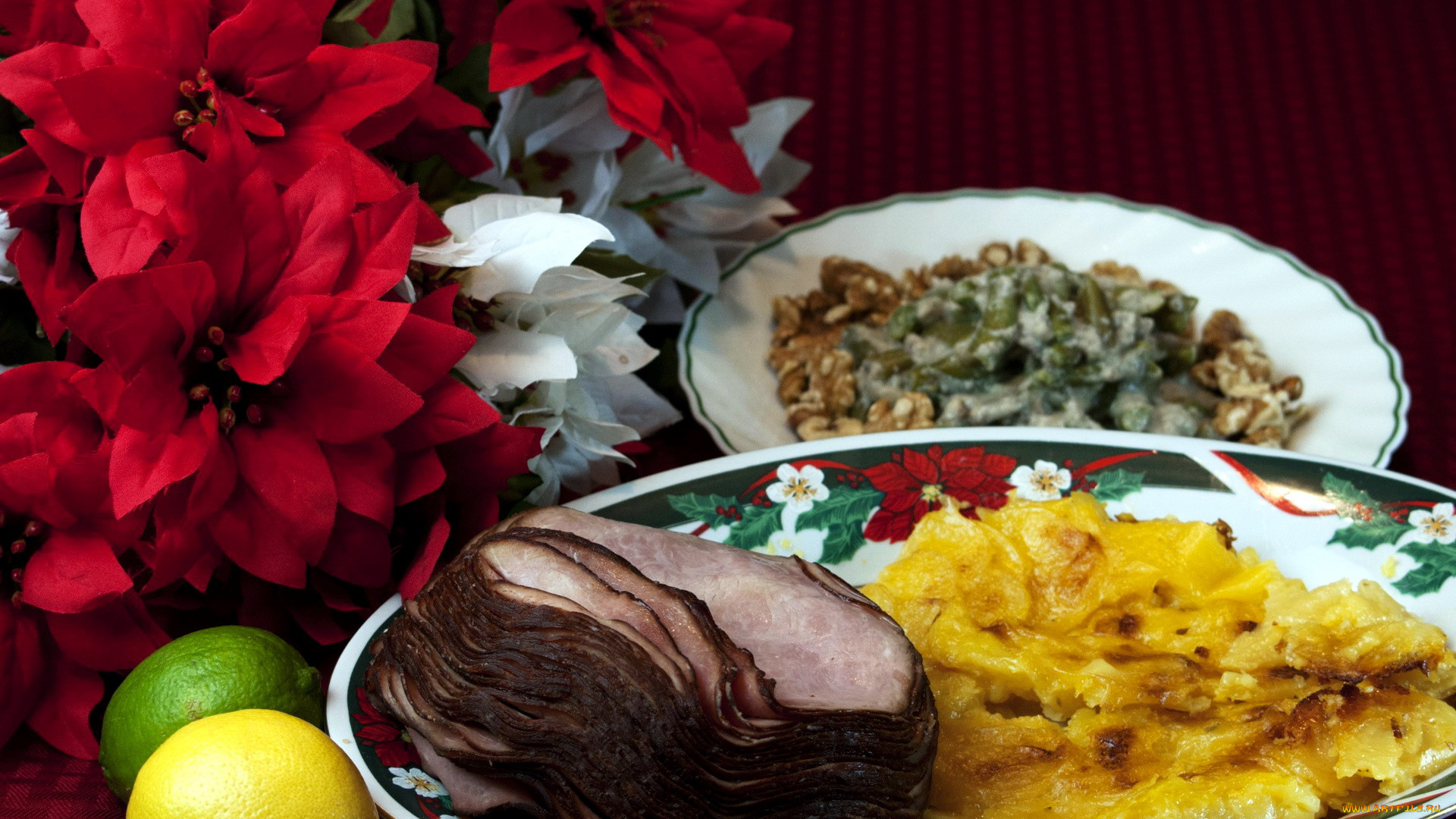 еда, мясные, блюда, буженина, лайм, лимон