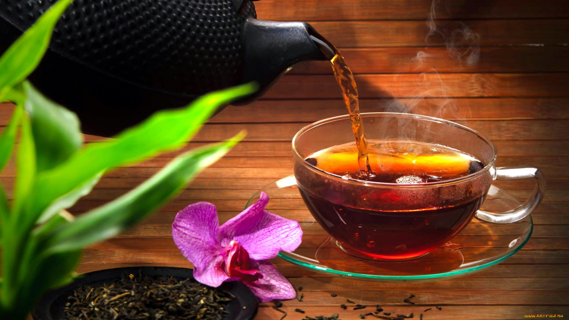 еда, напитки, , Чай, струя, пар, заварка, чашка, чай, чайник