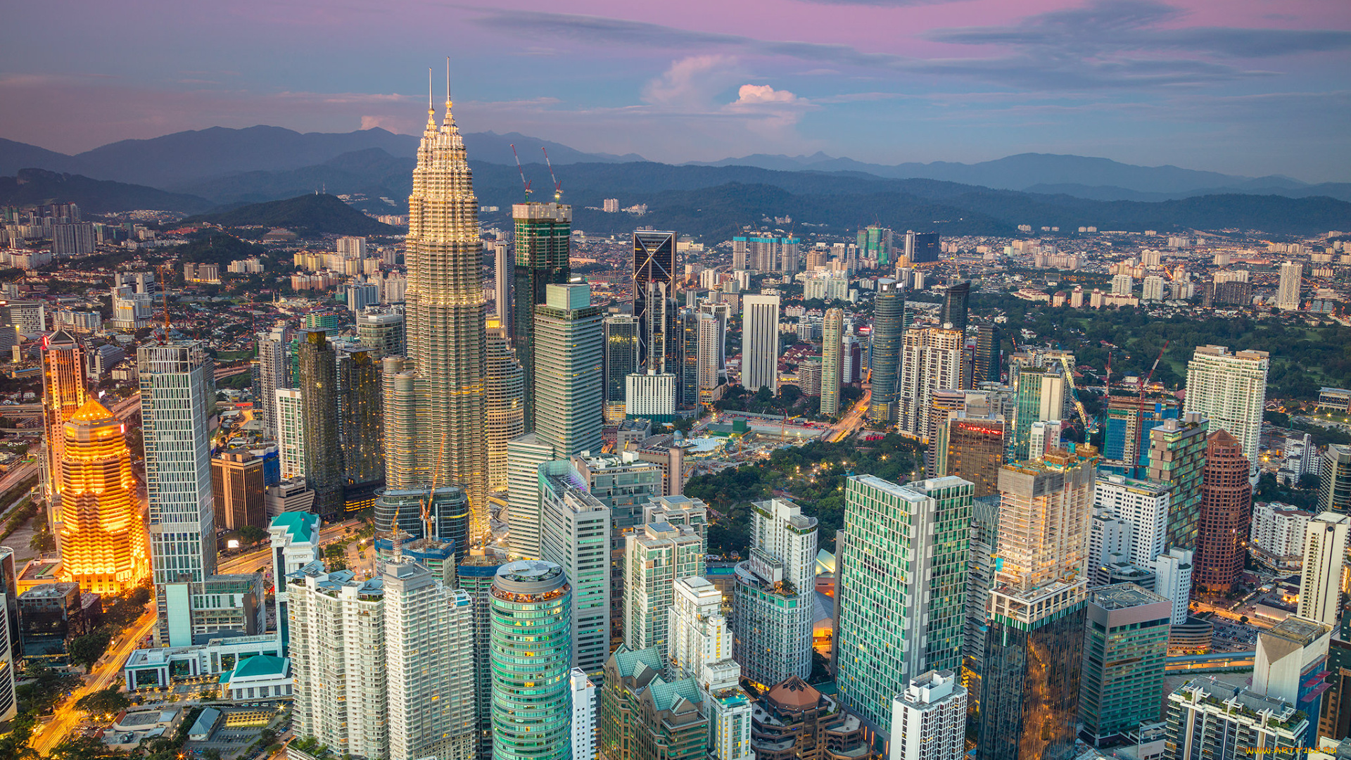 kuala, lumpur, города, куала-лумпур, , малайзия, панорама, небоскребы