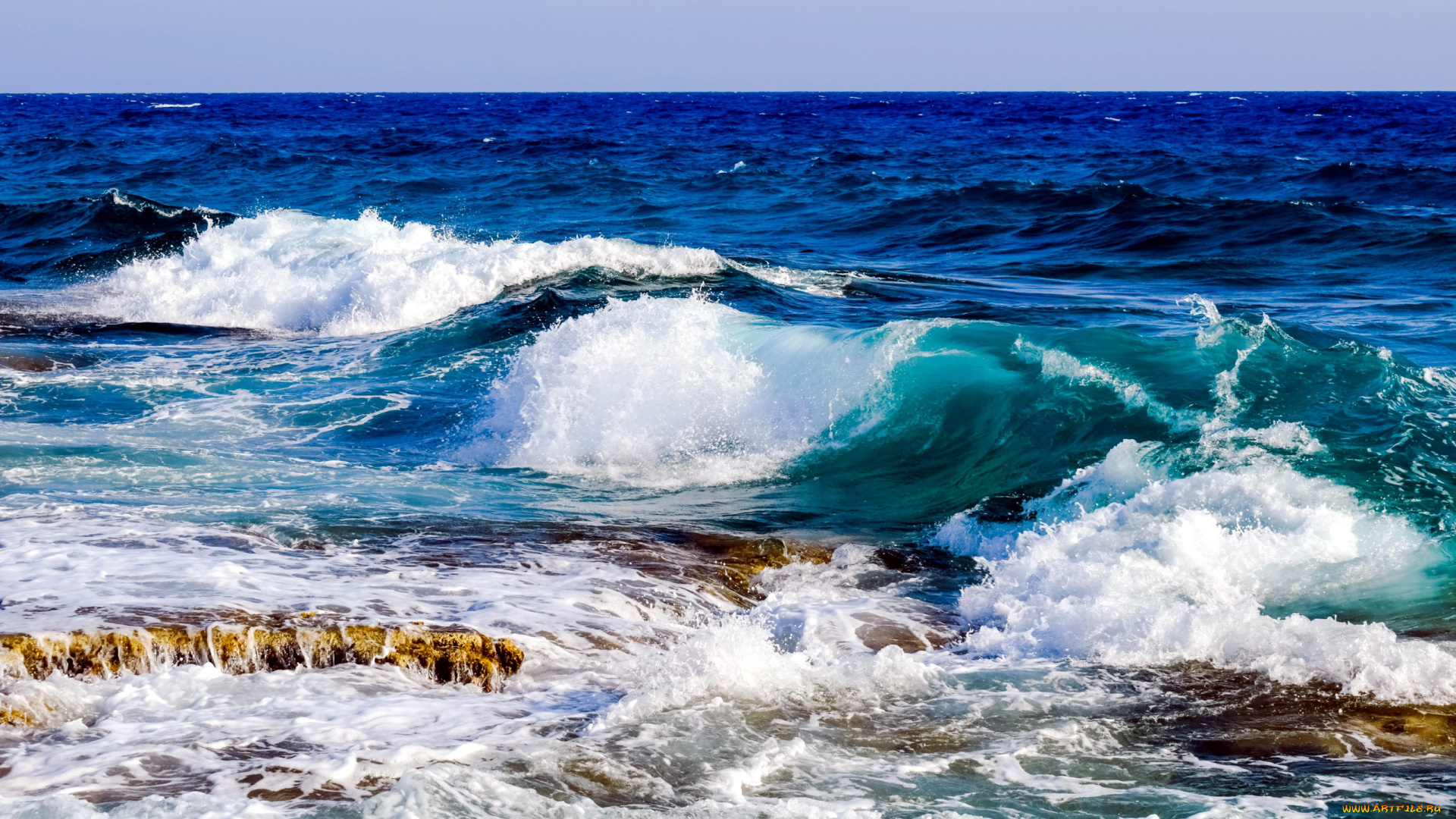 природа, моря, океаны, волны