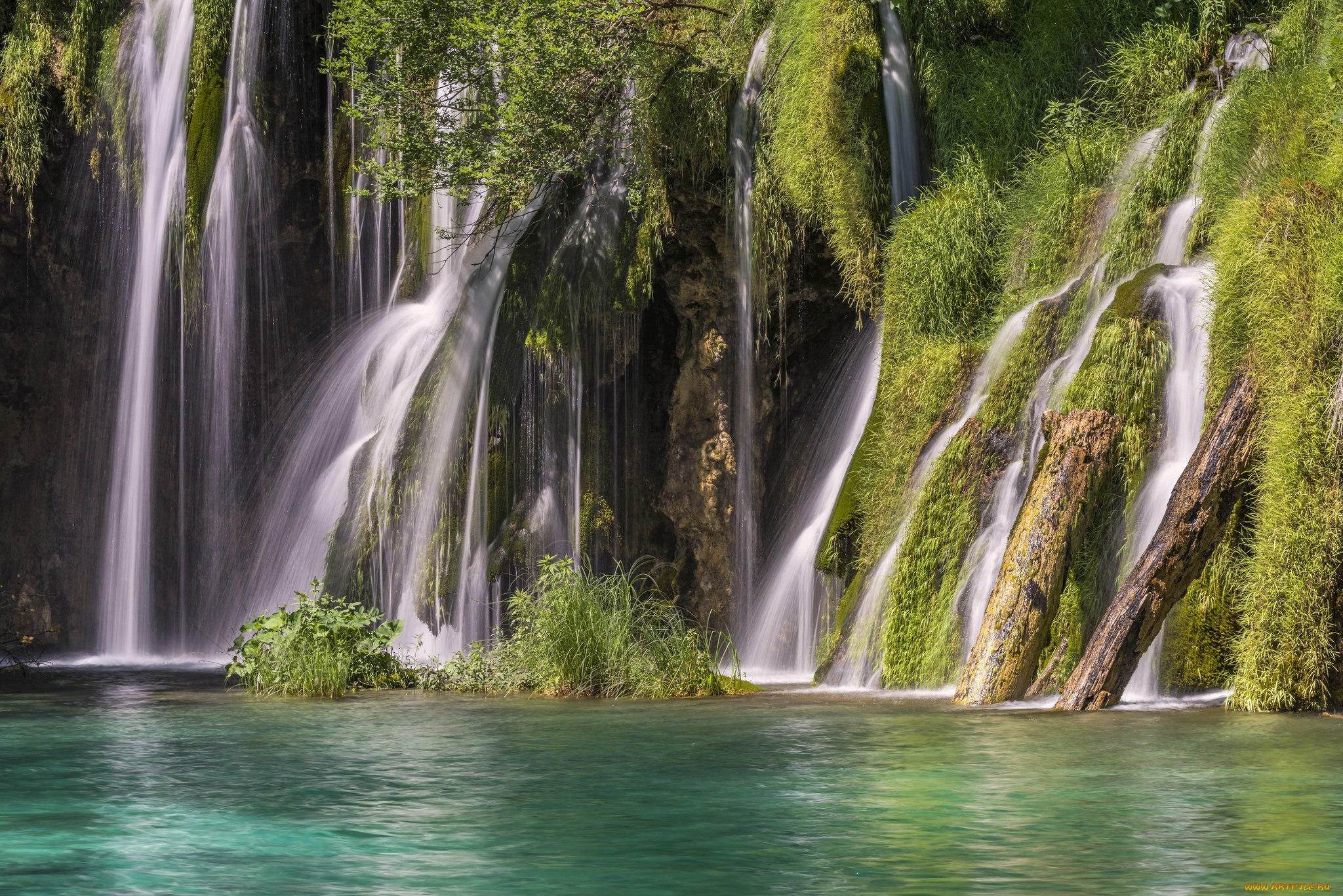 природа, водопады, национальный, парк, croatia, plitvice, lakes, national, park